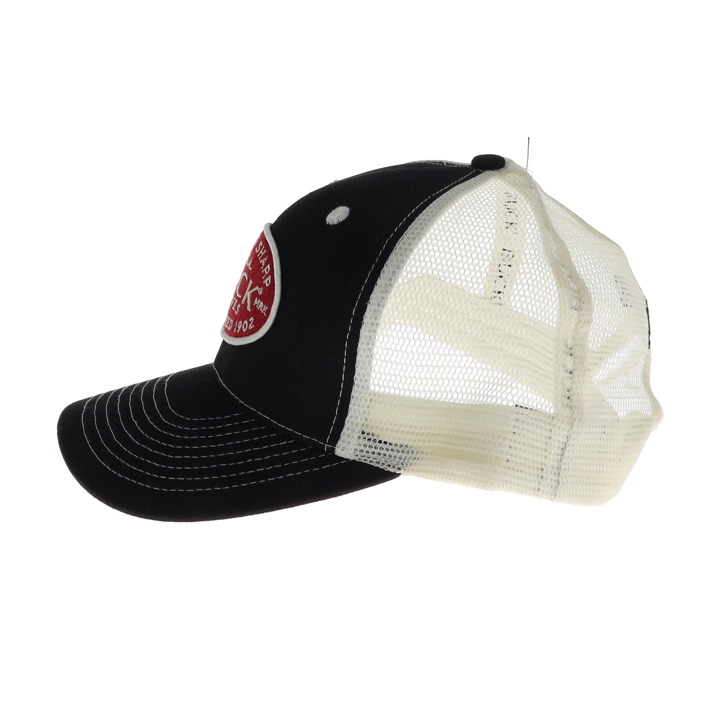 Buck U.S.A. Felt Patch Mesh Snapback Black-Bone Hat BU89185 View 4