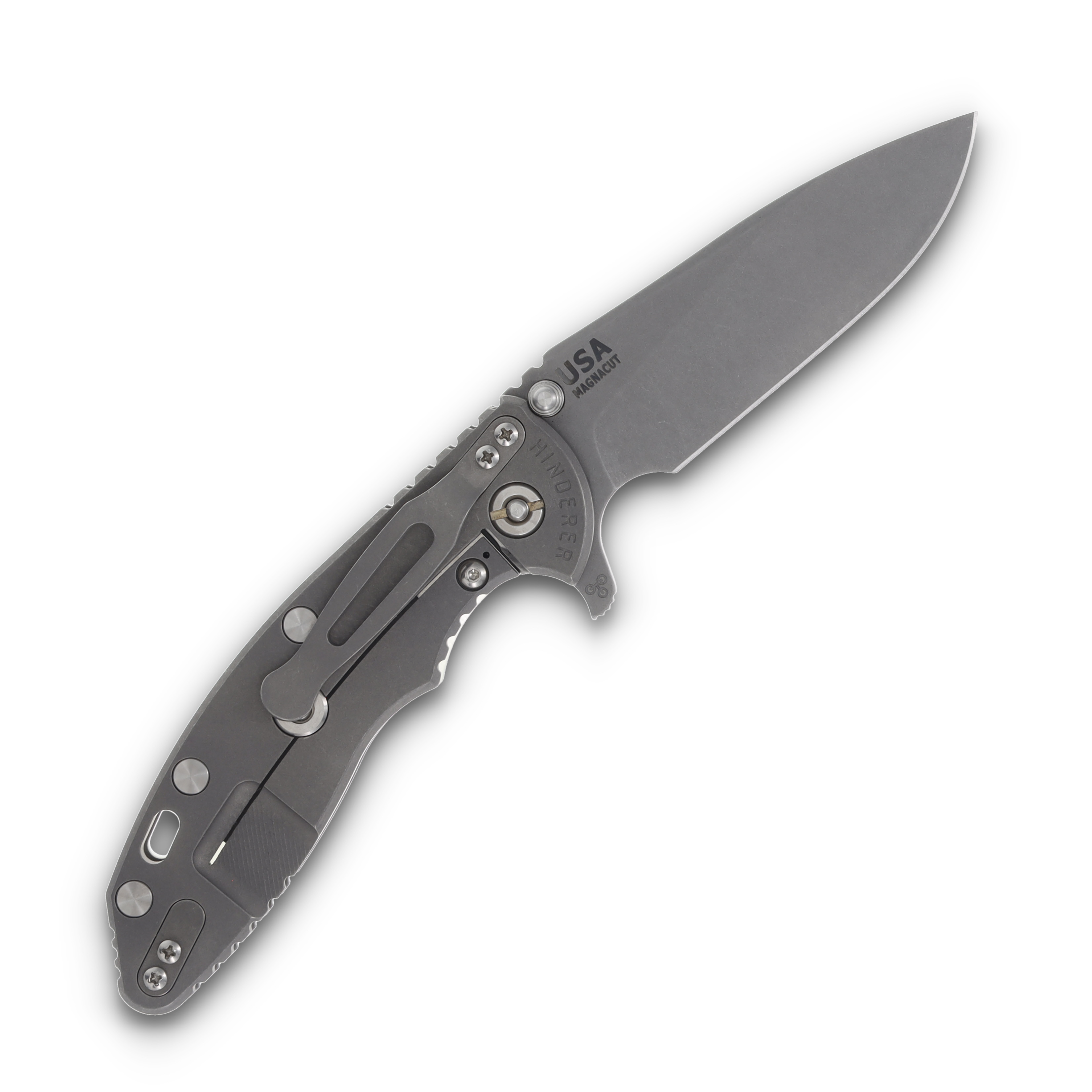 Hinderer XM-18 Skinny Slicer Translucent Green 3.5in Plain Working Finish Drop Point KXM35SKSLTWWFTG View 2