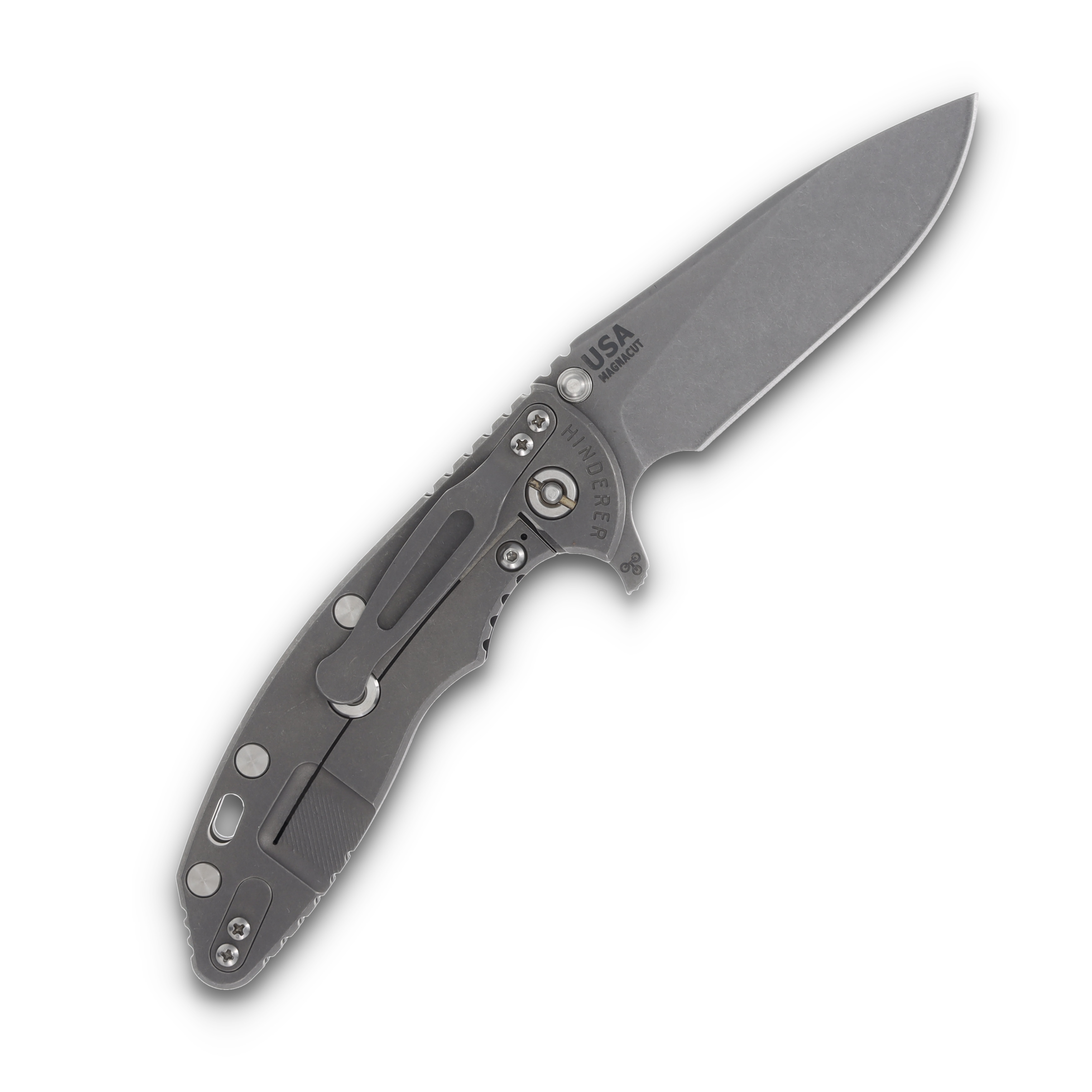 Hinderer XM-18 Skinny Slicer 3.5 Inch Plain Working Finish Drop Point KXM35SKSLTWWFBK View 2