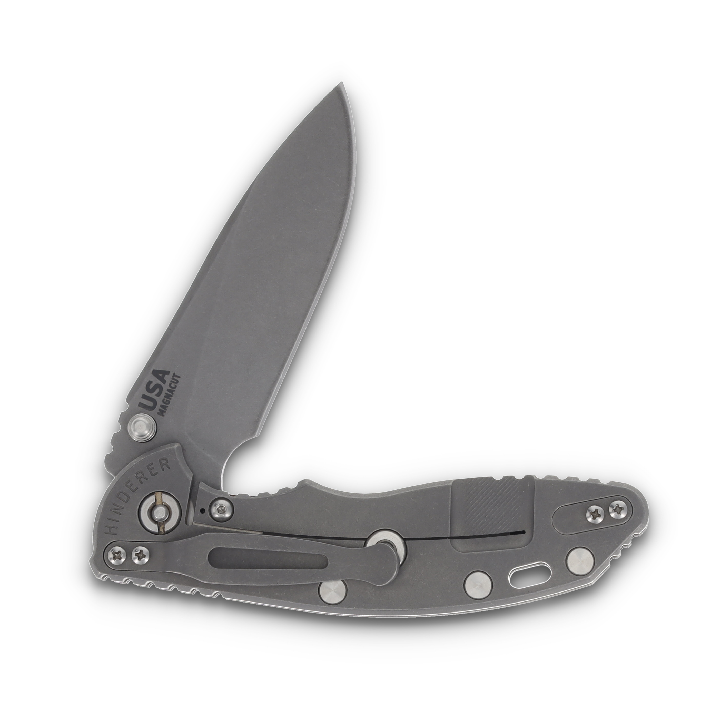 Hinderer XM-18 Skinny Slicer 3.5 Inch Plain Working Finish Drop Point KXM35SKSLTWWFBK View 3