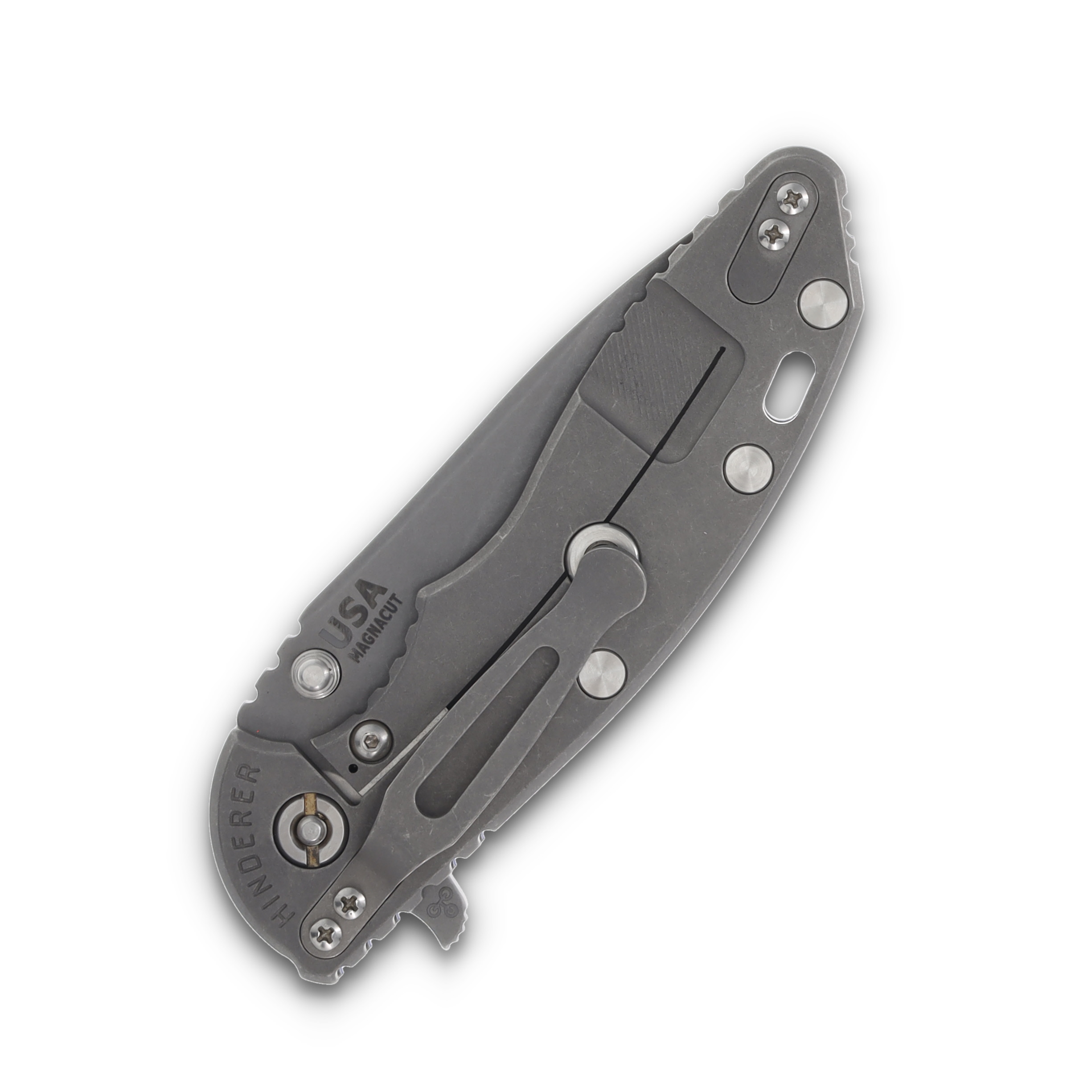 Hinderer XM-18 Skinny Slicer Blue 3.5in Plain Working Finish Drop Point KXM35SKSLTWWFBL View 6