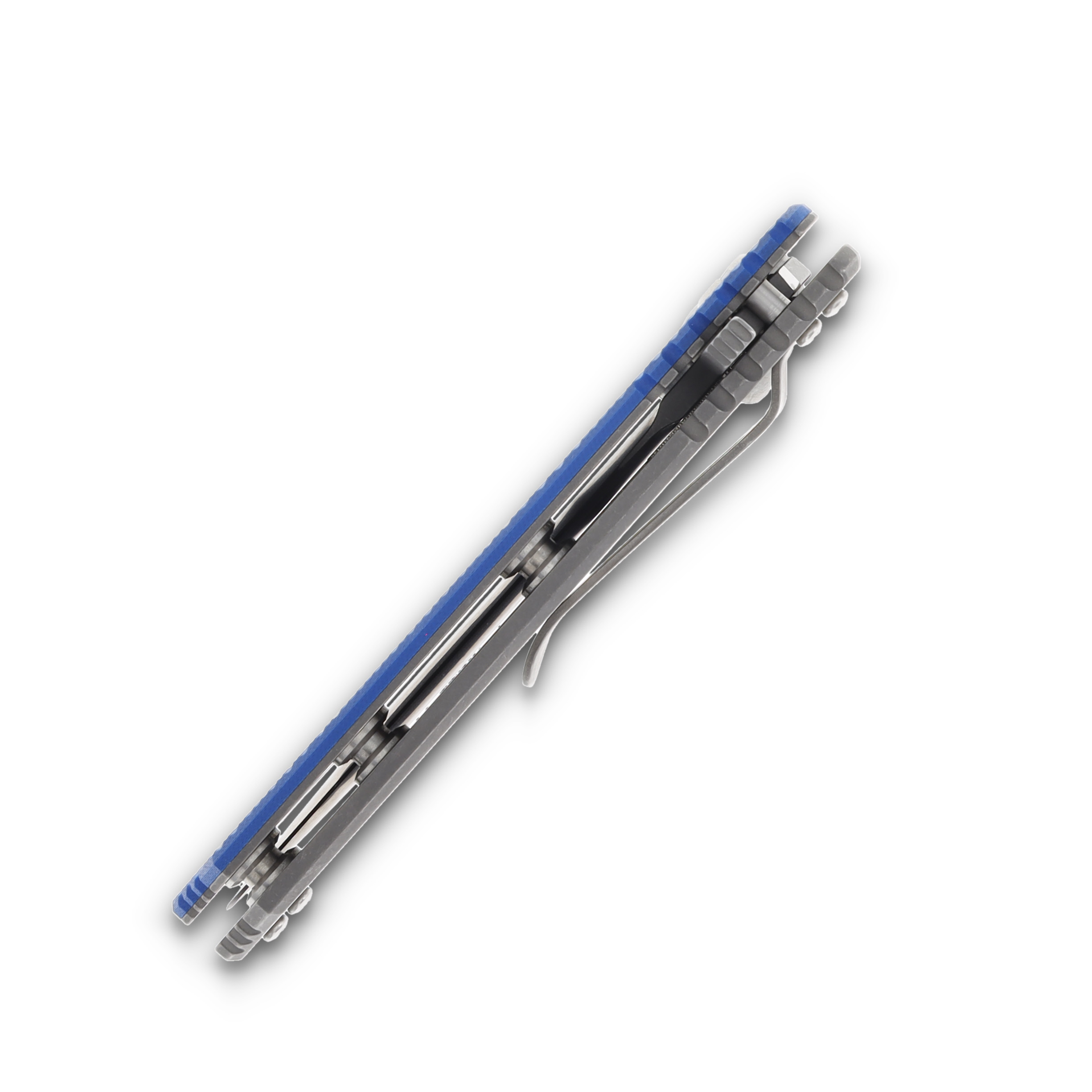 Hinderer XM-18 Skinny Slicer Blue 3.5in Plain Working Finish Drop Point KXM35SKSLTWWFBL View 8