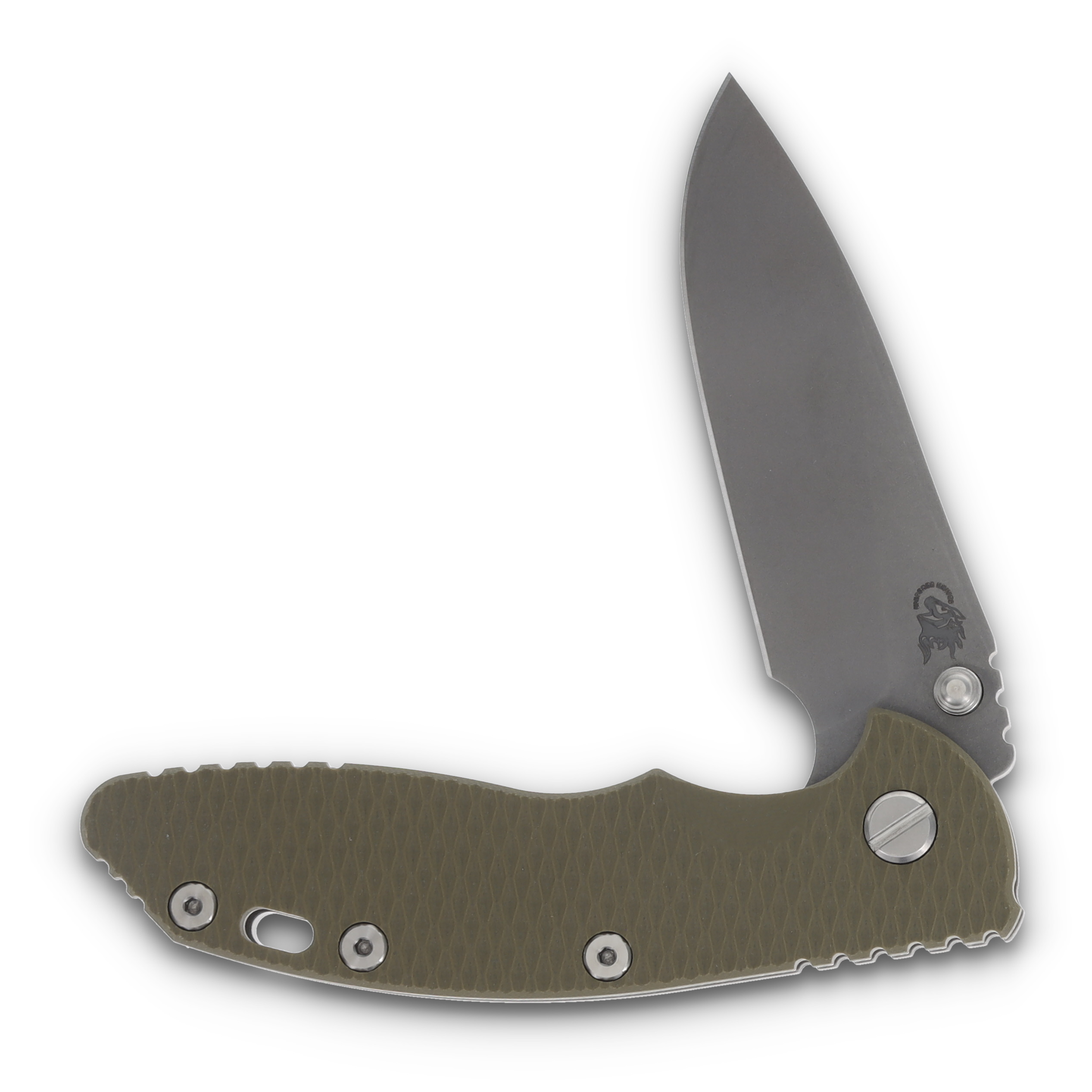Hinderer XM-18 Skinny Slicer OD Green 3.5in Plain Working Finish Drop Point KXM35SKSLTWWFOD View 3