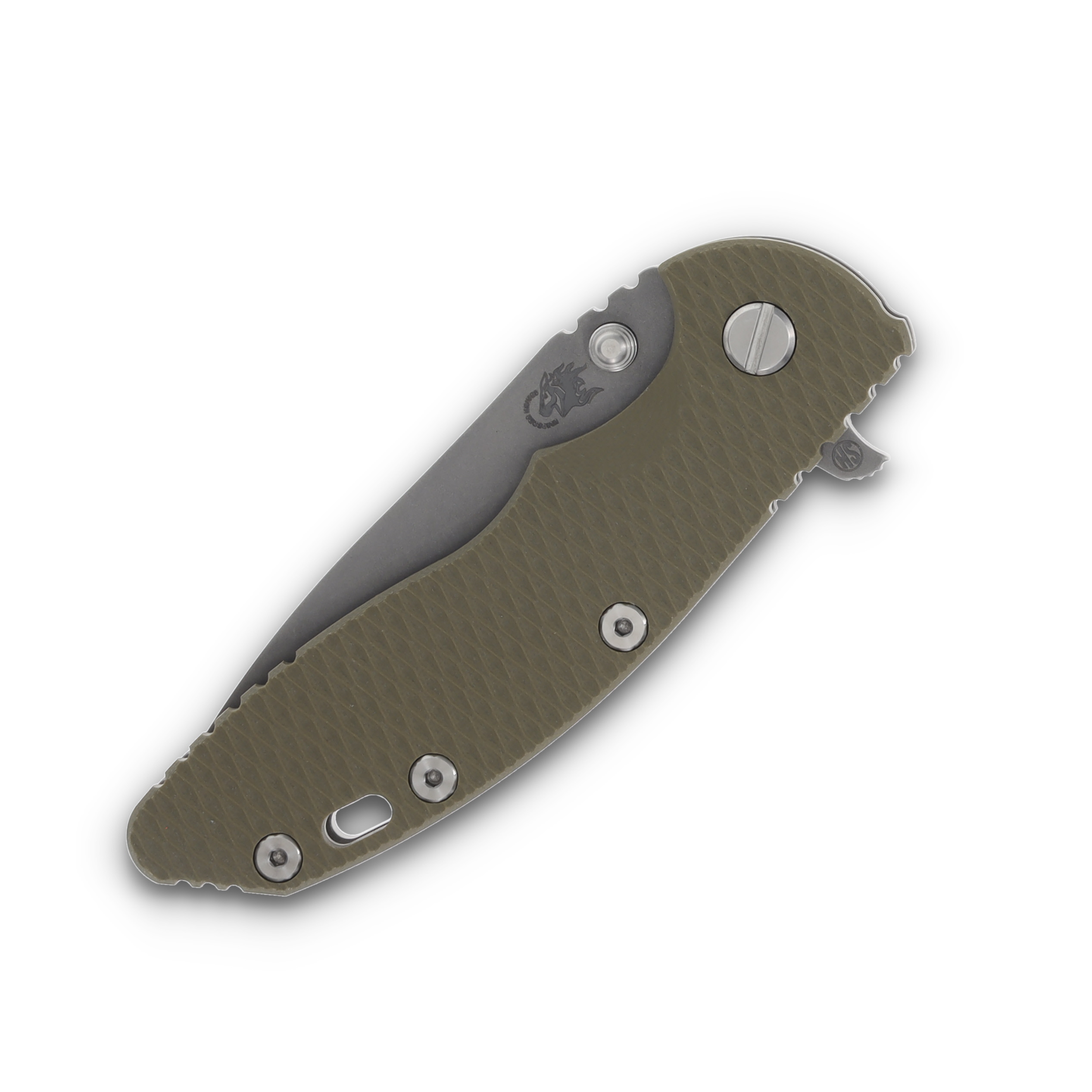 Hinderer XM-18 Skinny Slicer OD Green 3.5in Plain Working Finish Drop Point KXM35SKSLTWWFOD View 6