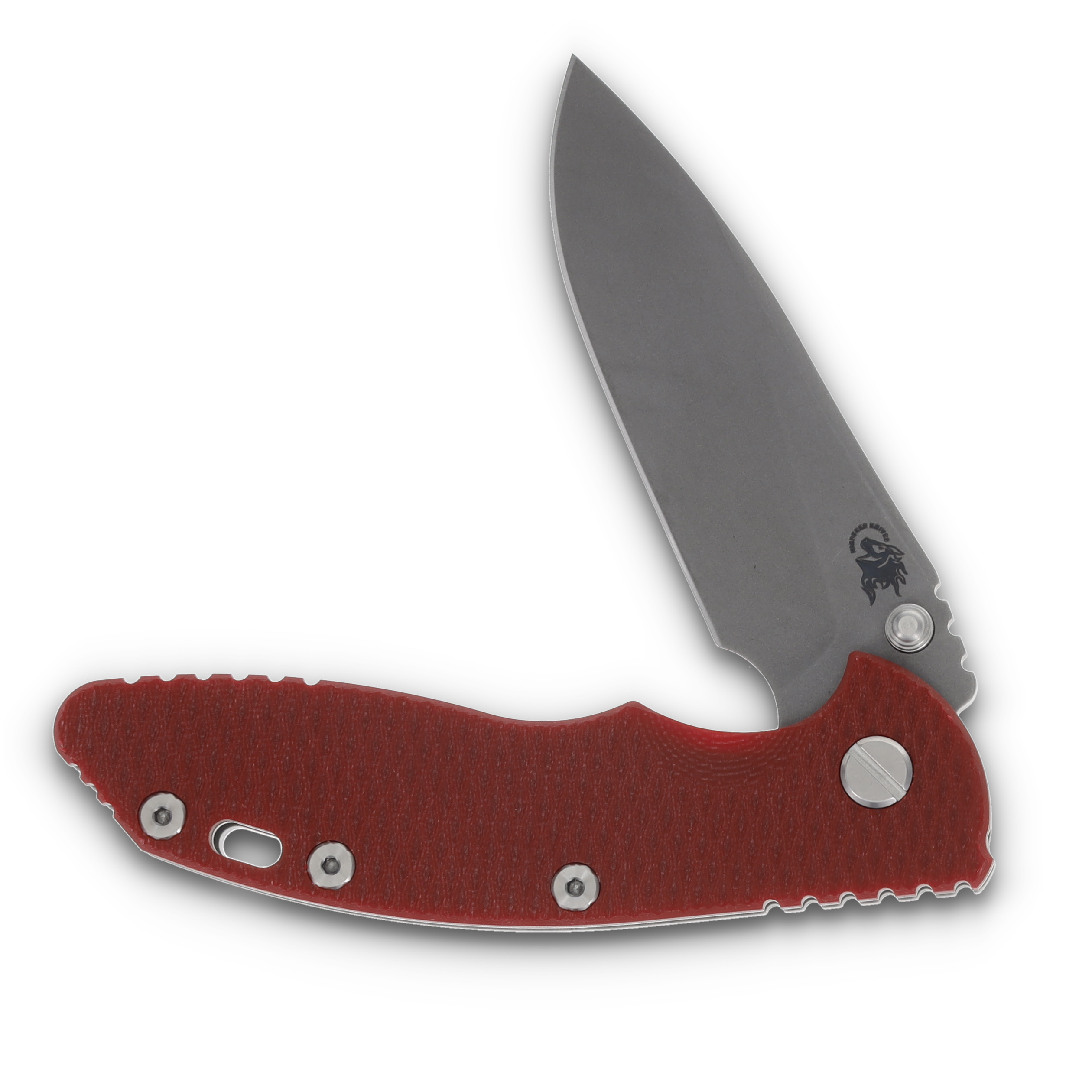 Hinderer XM-18 Skinny Slicer Red 3.5in Plain Working Finish Drop Point KXM35SKSLTWWFRD View 2