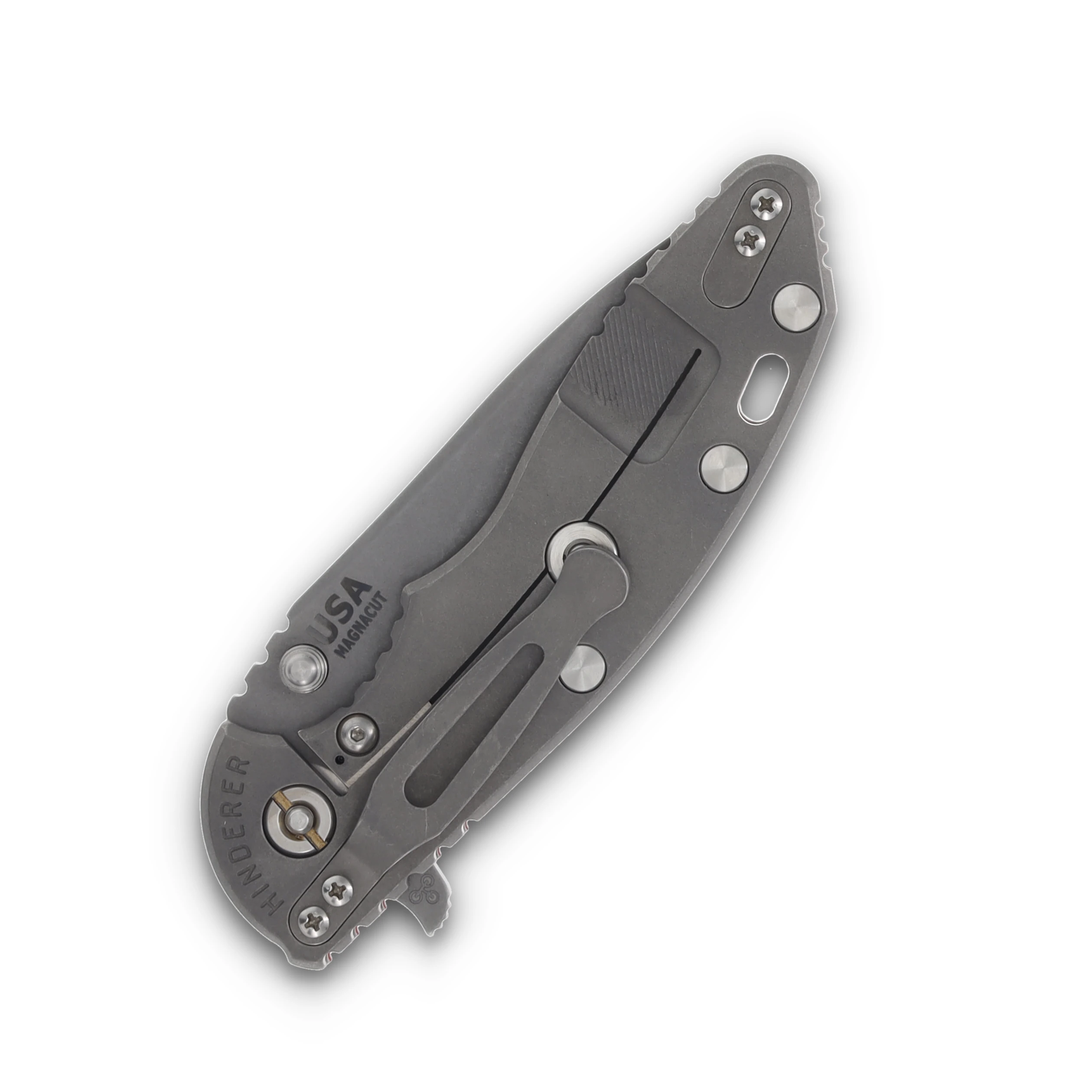 Hinderer XM-18 Skinny Slicer Red 3.5in Plain Working Finish Drop Point KXM35SKSLTWWFRD View 5