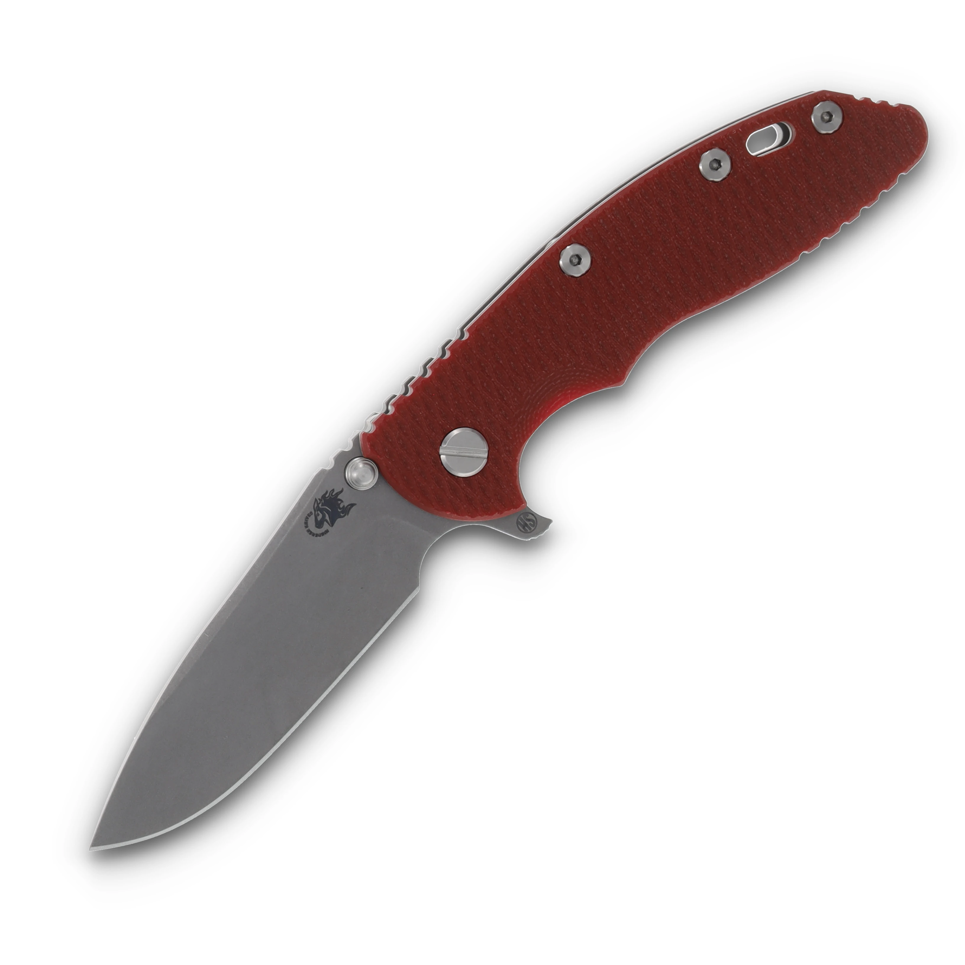 Hinderer XM-18 Skinny Slicer Red 3.5in Plain Working Finish Drop Point KXM35SKSLTWWFRD View 1