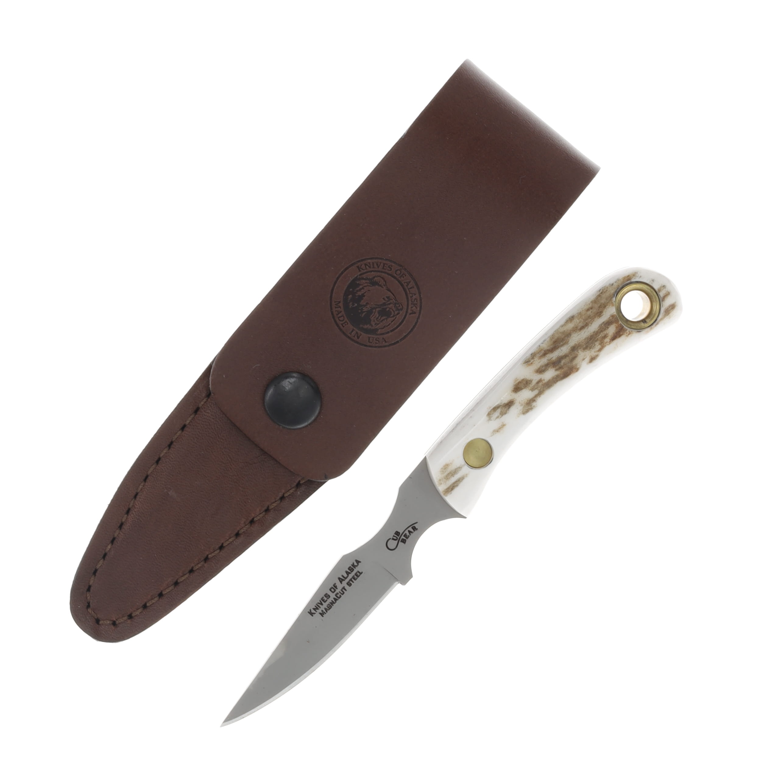 KOA Knives of Alaska Cub Bear Fixed Blade Knife MagnaCut/Stag KOA00024FG View 1