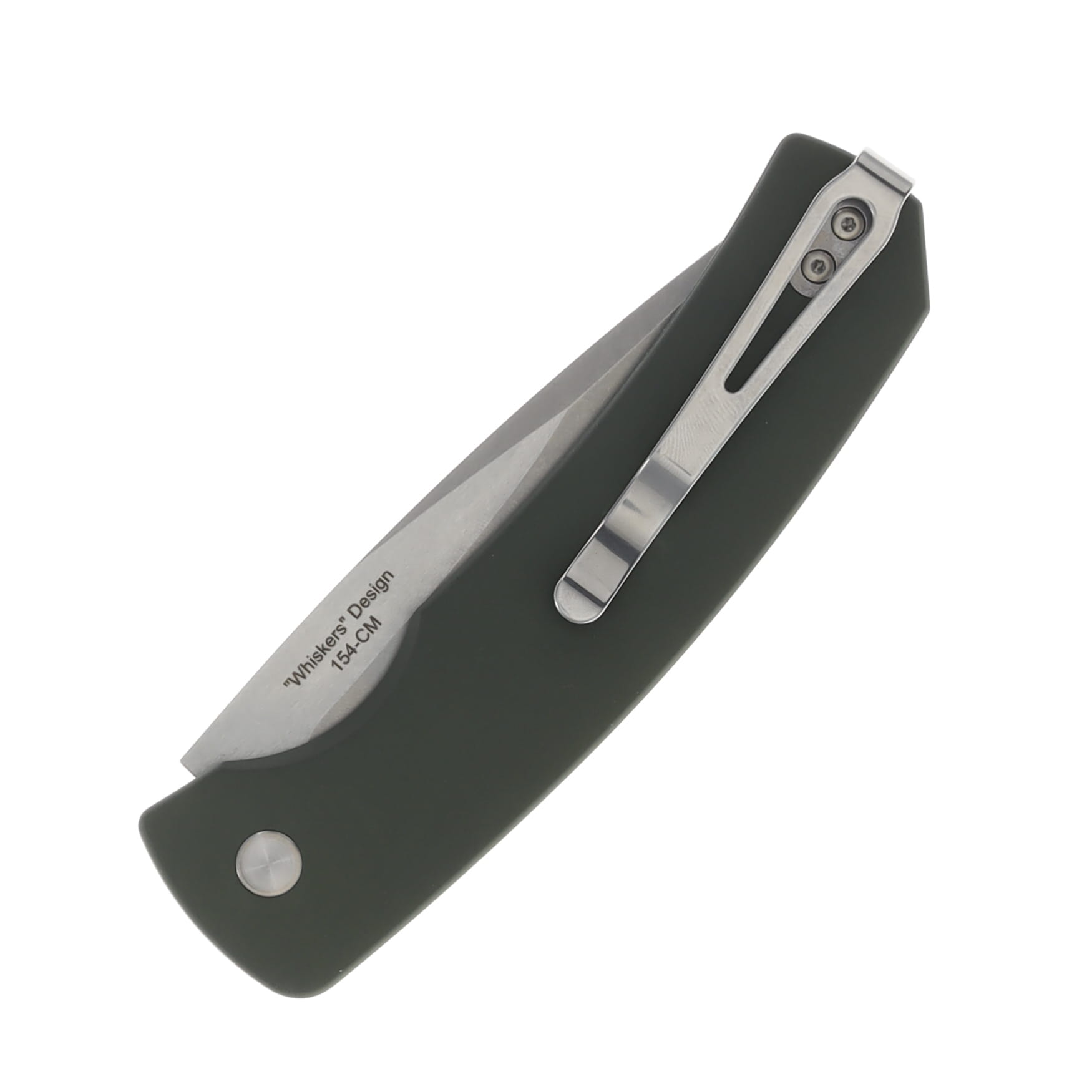 Pro Tech Auto Magic 2 Mike "Whiskers" Allen Design Solid Green Handle Stonewash Blade AUPTM2601-GREEN View 2