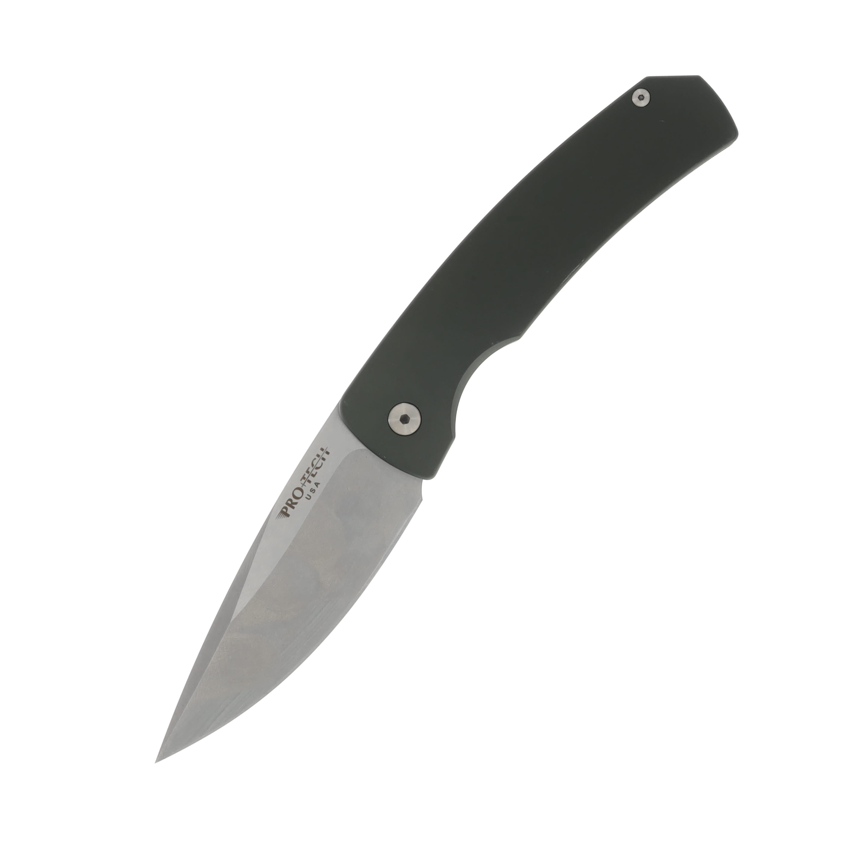Pro Tech Auto Magic 2 Mike "Whiskers" Allen Design Solid Green Handle Stonewash Blade AUPTM2601-GREEN View 1