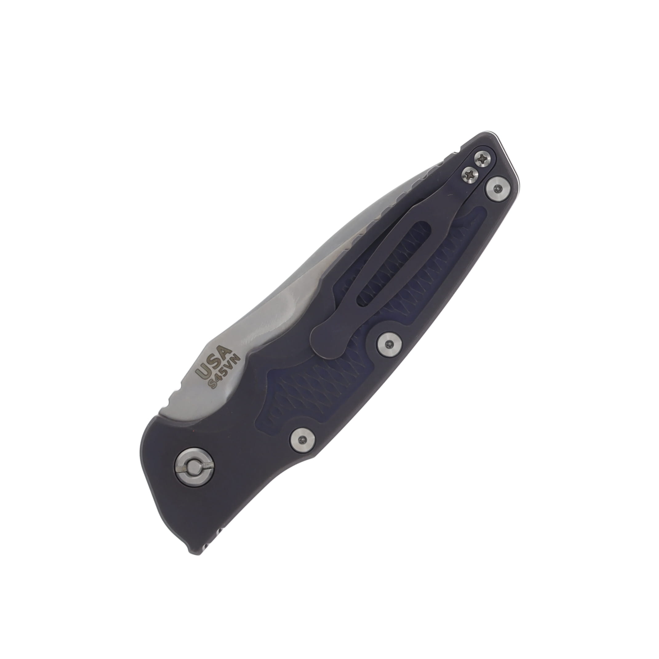 Hinderer Auto Eklipse OTS Automatic Battle Purple 3.5in Plain Stonewash Spear Point KAEK35SPESWBPRP View 2