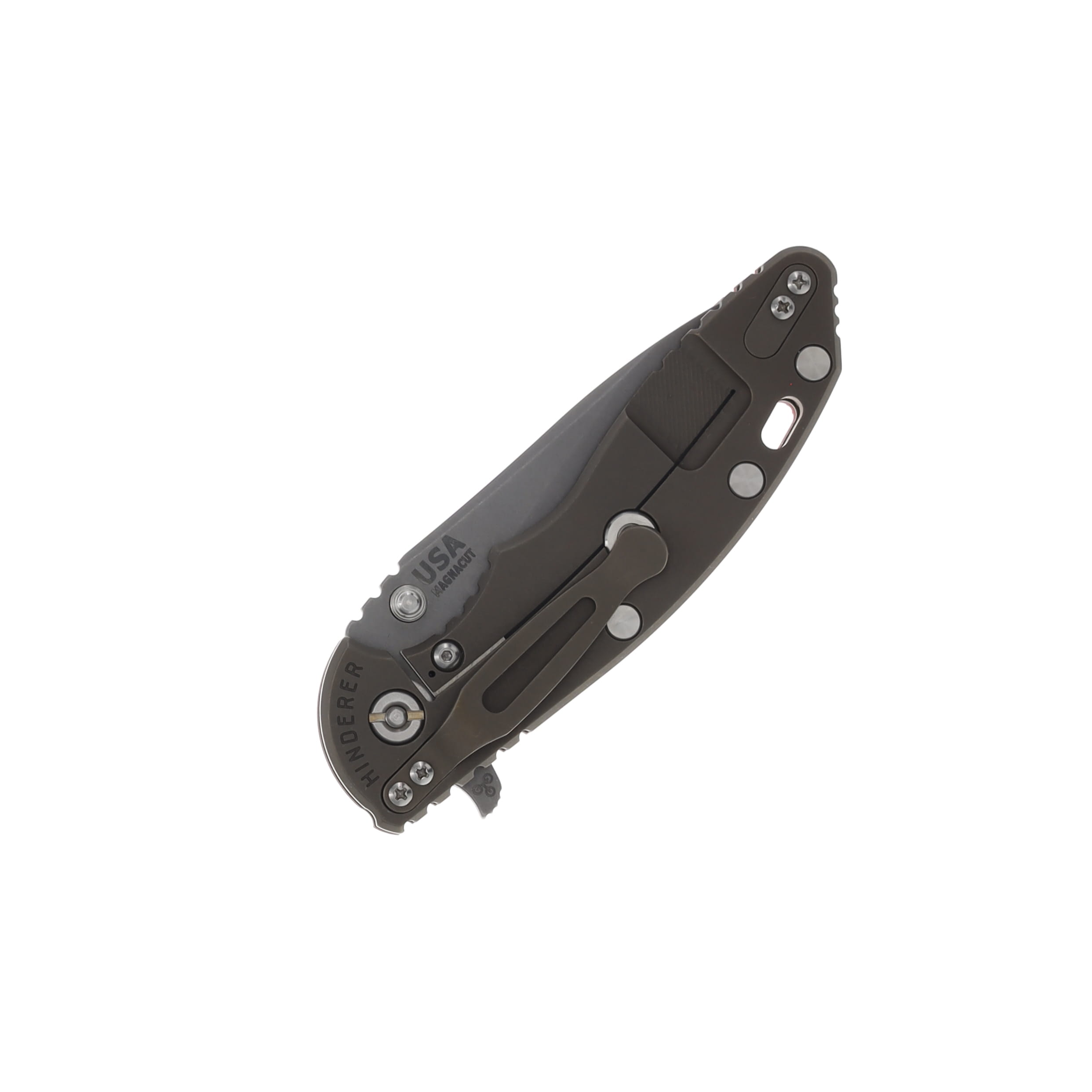 Hinderer XM-18 Skinny Slicer Red G-10 – Battle Bronze 3.5in Plain Working Drop Point KXM35SKSLTWBBZRD View 2