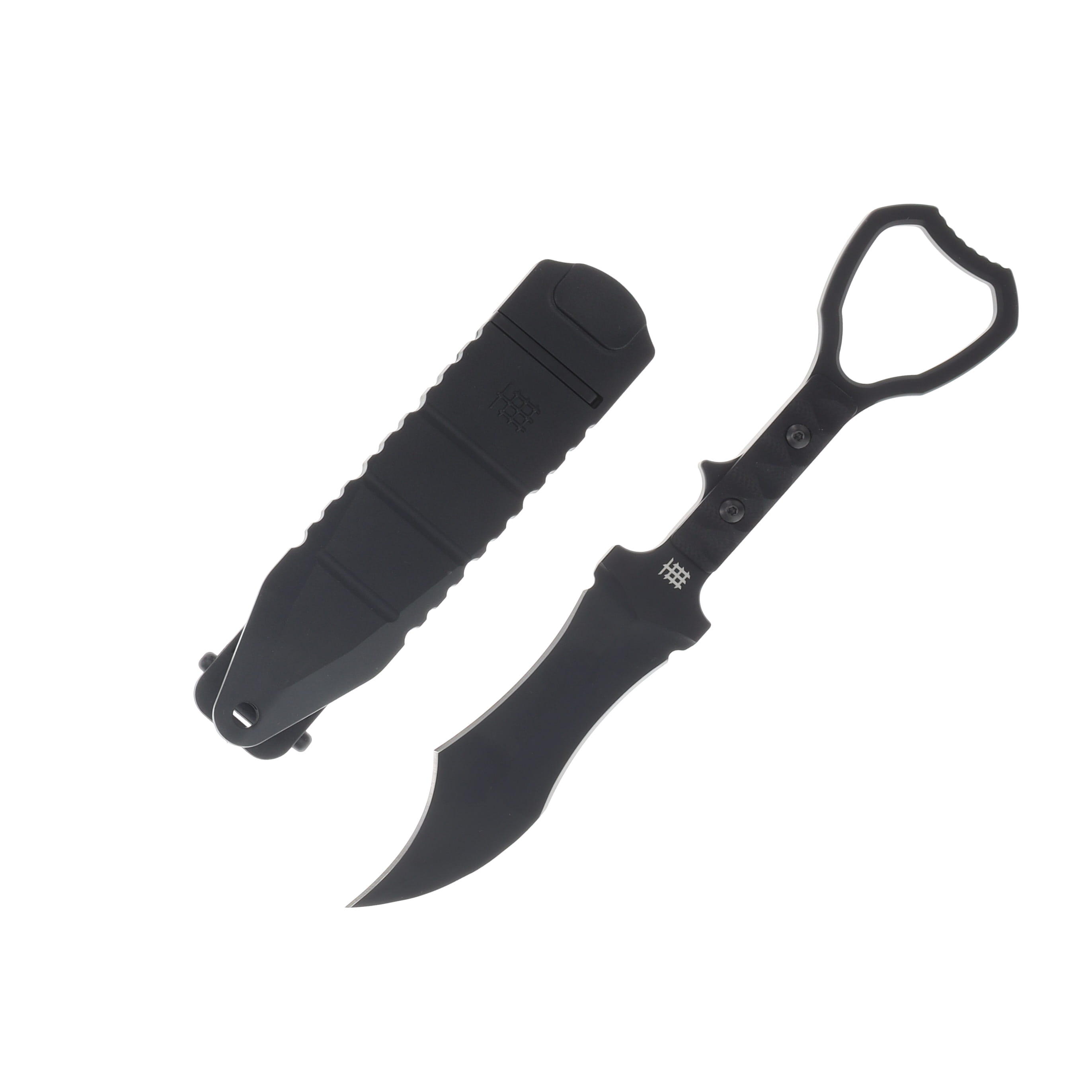 Halfbreed Compact Clearance Knife Gen 2- Tuhon Raptor - Black Sculpted Handles - K110 CCK03BLKG2 View 1