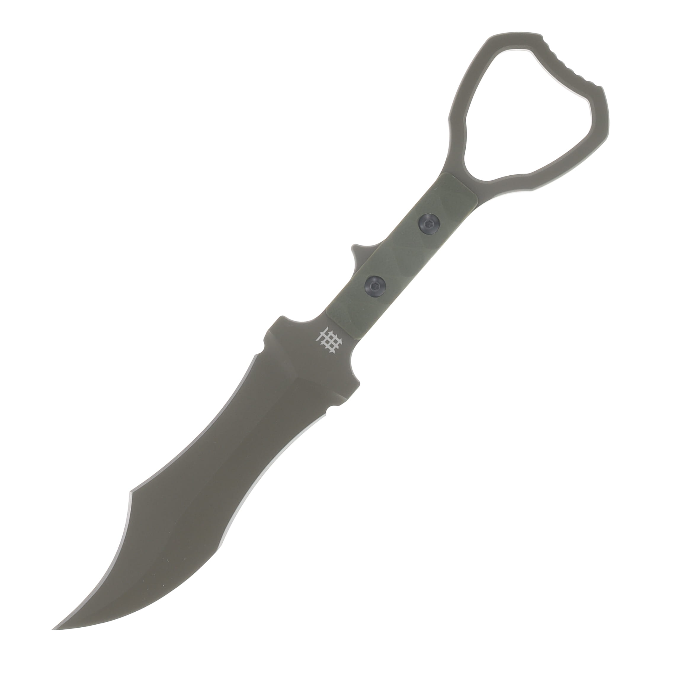 Halfbreed Compact Clearance Knife Gen 2- Tuhon Raptor - Ranger Green Sculpted Handles - K110 CCK03ODG2 View 5