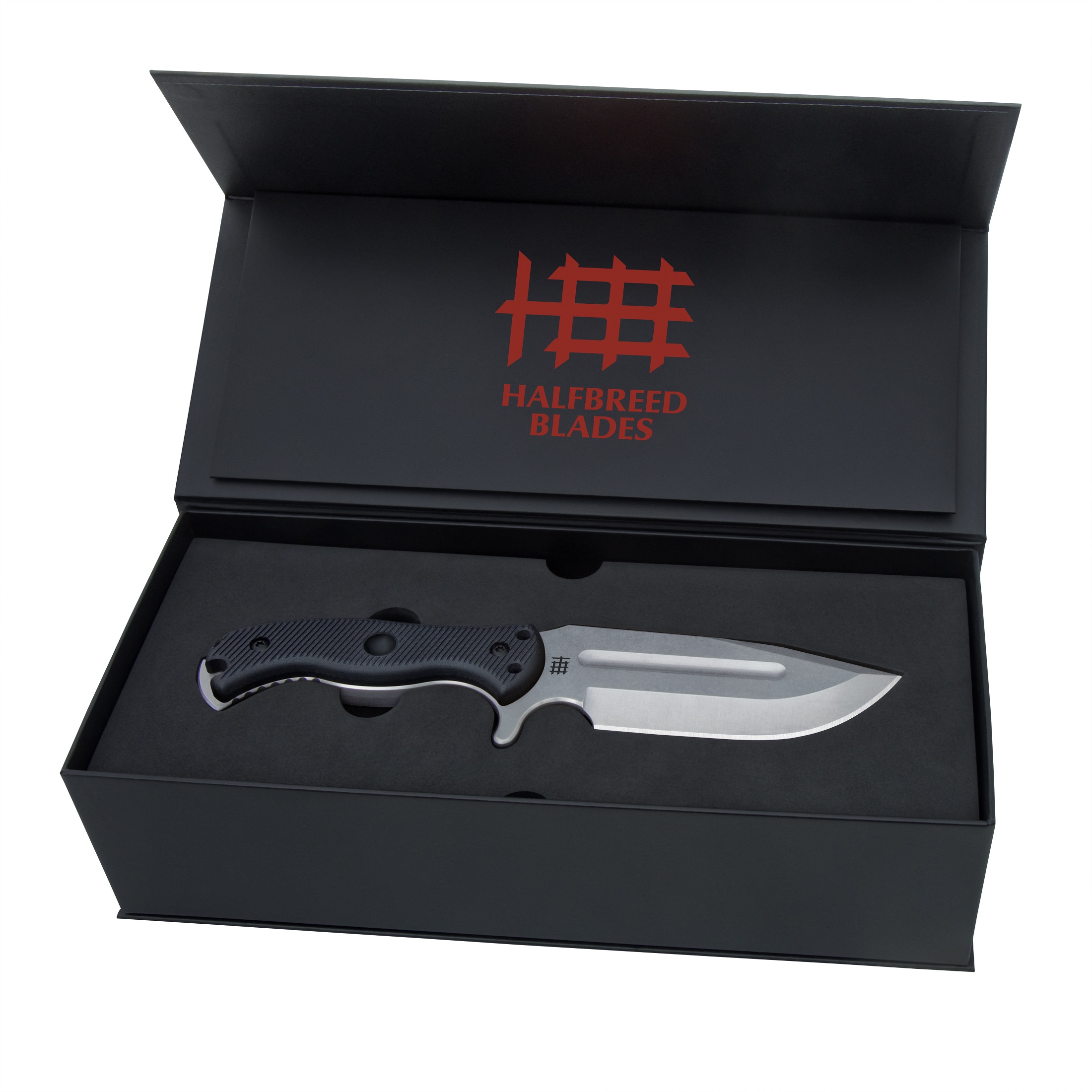 Halfbreed Large Fixed Blade Bush Knife Gen II Stonewash CPM 3V/Black G-10 LBK01BLKG2STN3V View 3