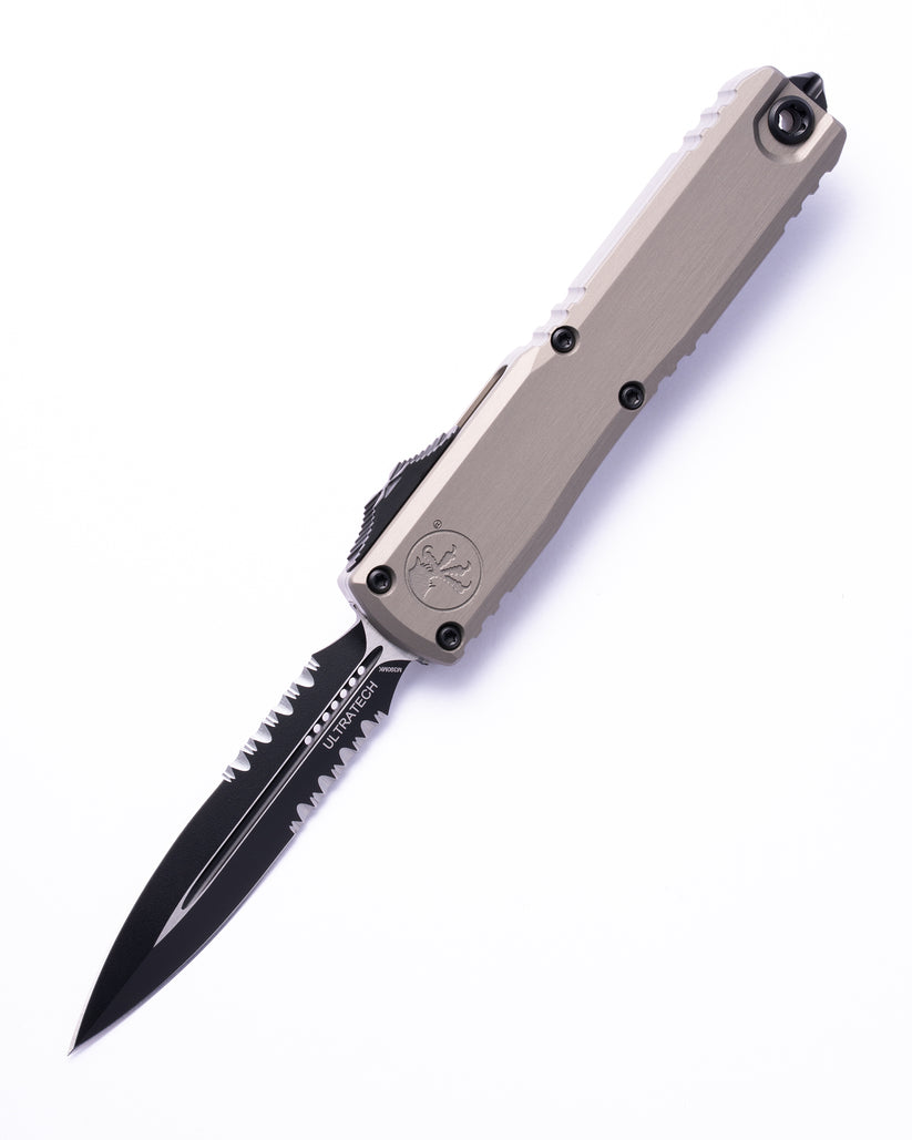 Microtech Ultratech ZBP D/E Natural Clear Partial Serrated AUMT11222NC View 1