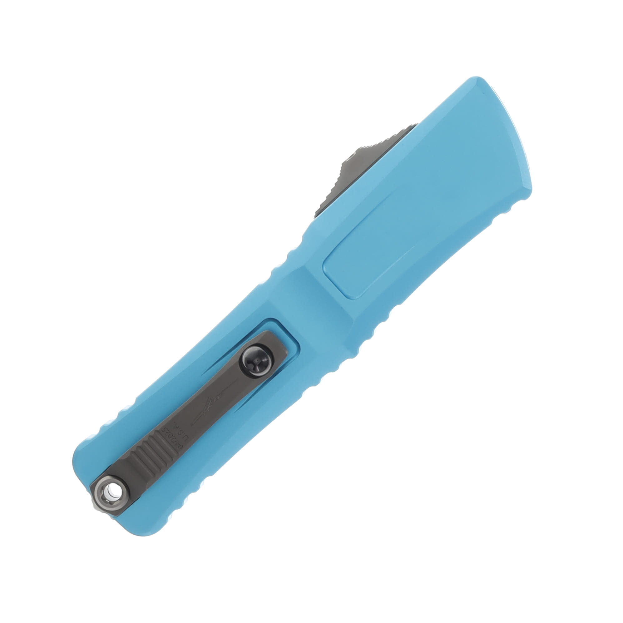 Microtech Combat Troodon Gen III Interceptor Stonewash P/S Turquoise Signature Series AUMT121711TQS View 3