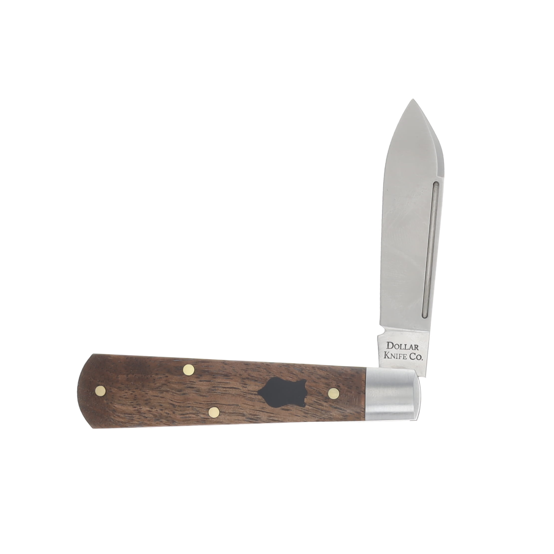 Dollar Knife Co Barlow Folding Knife Franciscan Walnut Black Shield CCDKCFW View 1