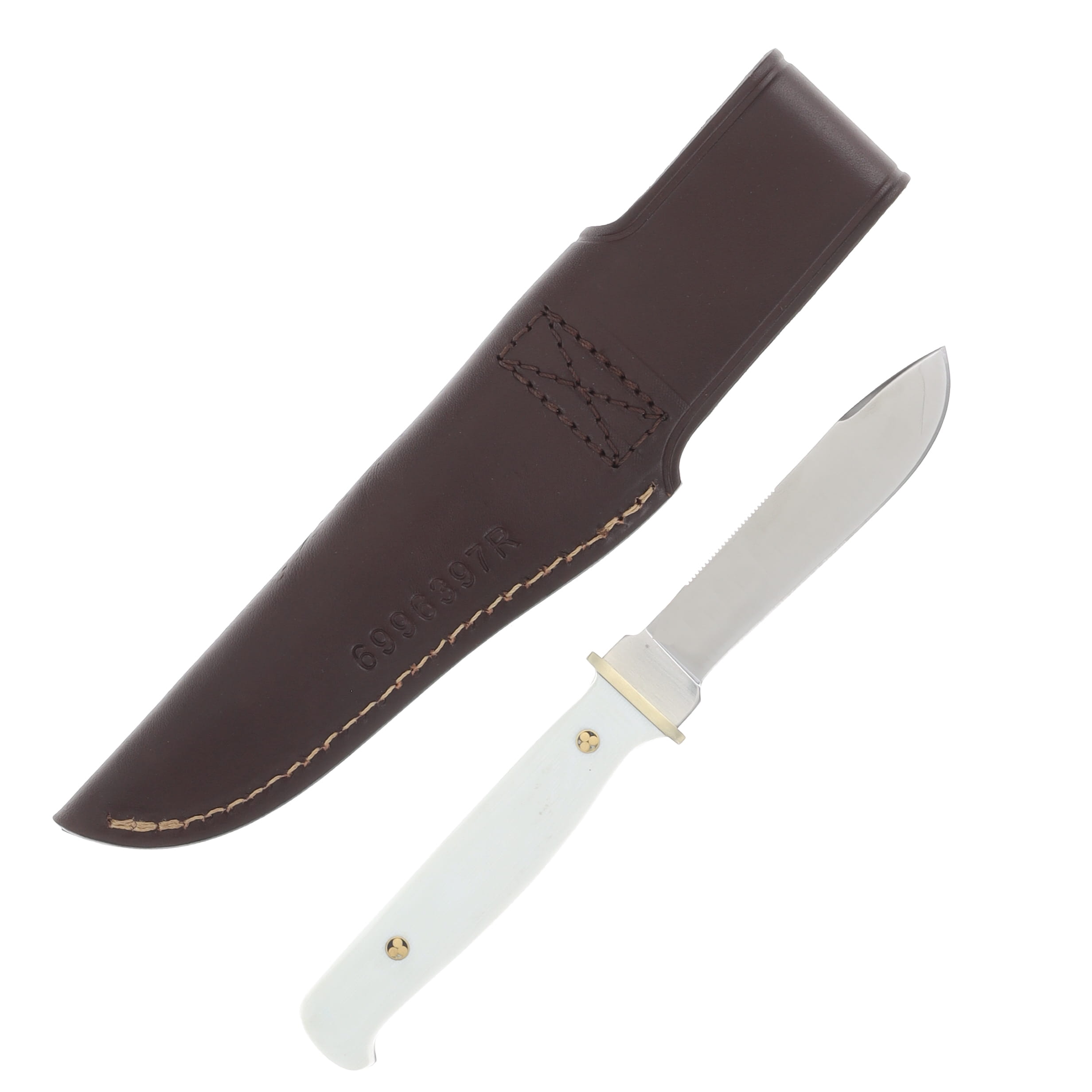 Puma SGB Hunters Pal White G10 Hunting Knife 4.0in Drop Point Blade PKC6116397G1T View 2