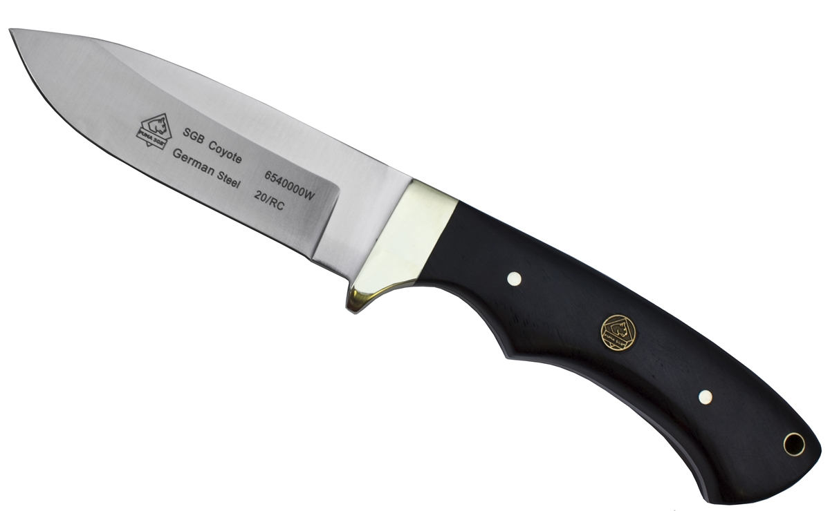 Puma SGB Coyote Jacaranda Wood Hunting Knife 3.8in Satin Drop Point PKC6540000W View 1
