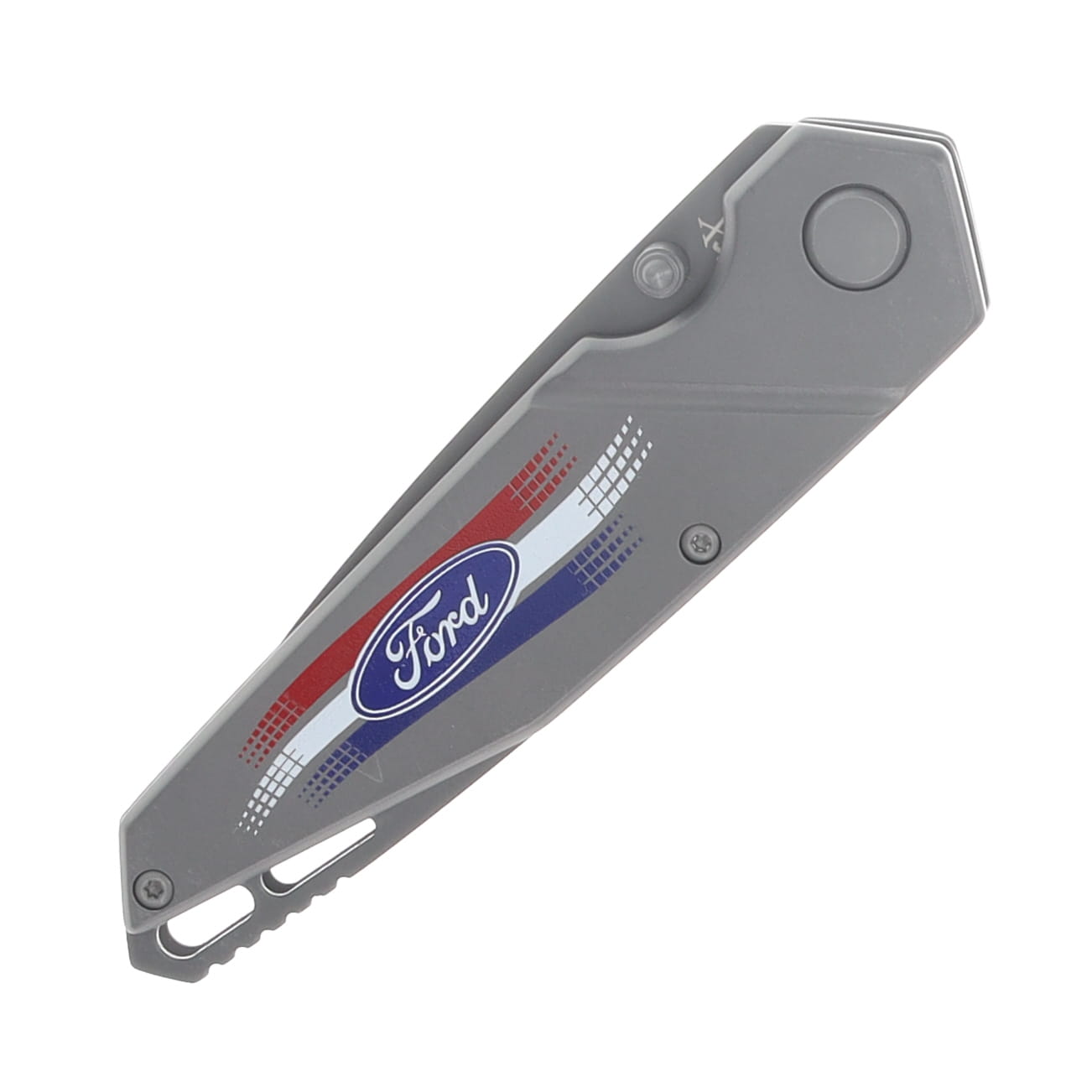 Tec X TS1-T Folding Knife Ford Motors Red White Blue with Gray Titanium Coat CA14344 View 5