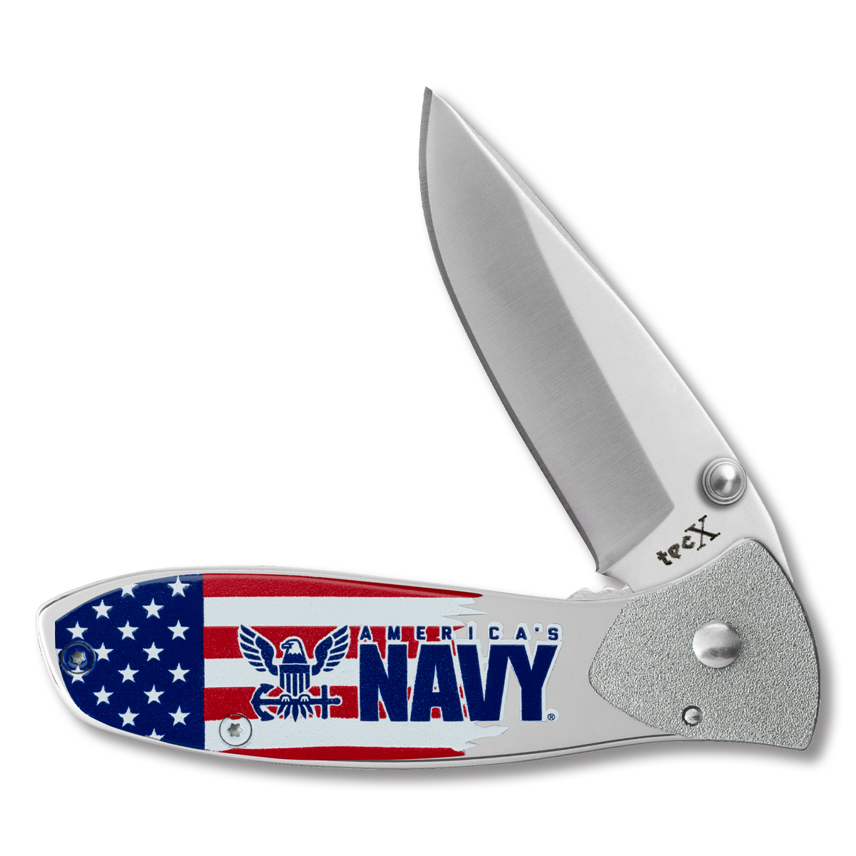 Tec-X Tags-L Folding Knife U.S. Navy/American Flag CA17732 View 1