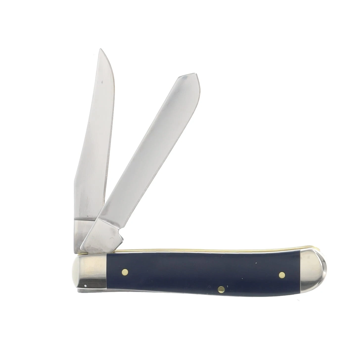 Case XX US Air Force Navy Blue Smooth Synthetic Mini Trapper Folding Knife CA32416 View 2