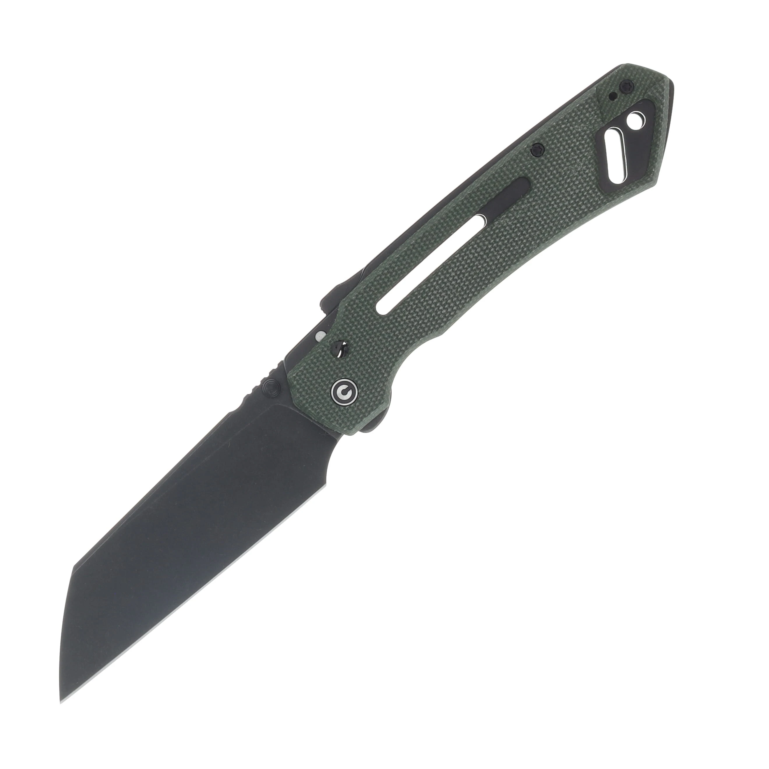 CIVIVI Buster FG Green 4.2 Inch Plain Black Stonewash Sheepsfoot C24052-3 View 1