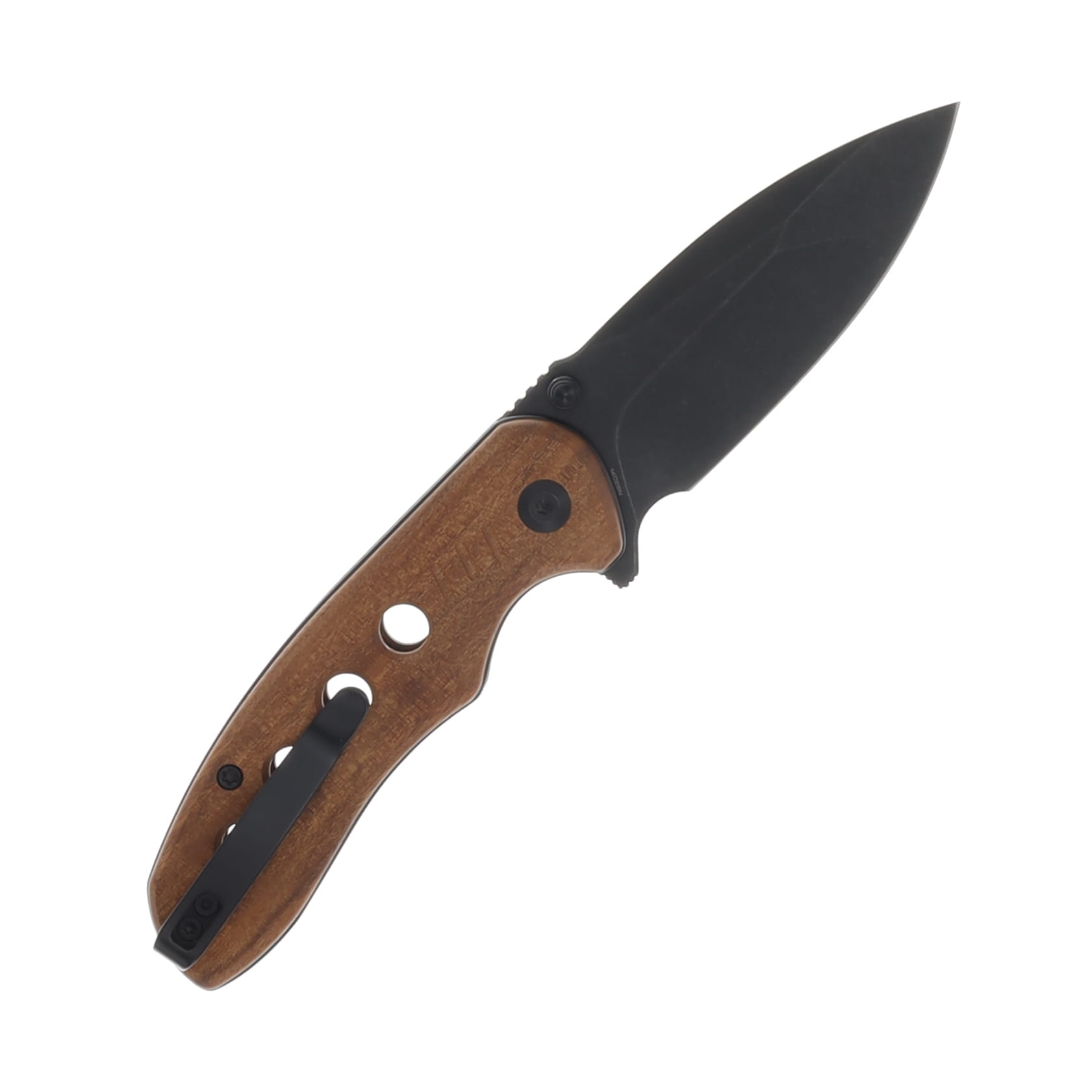 CIVIVI Triptych Guibourtia Wood Handle Black Stonewashed 14C28N Blade C23085B-3 View 2