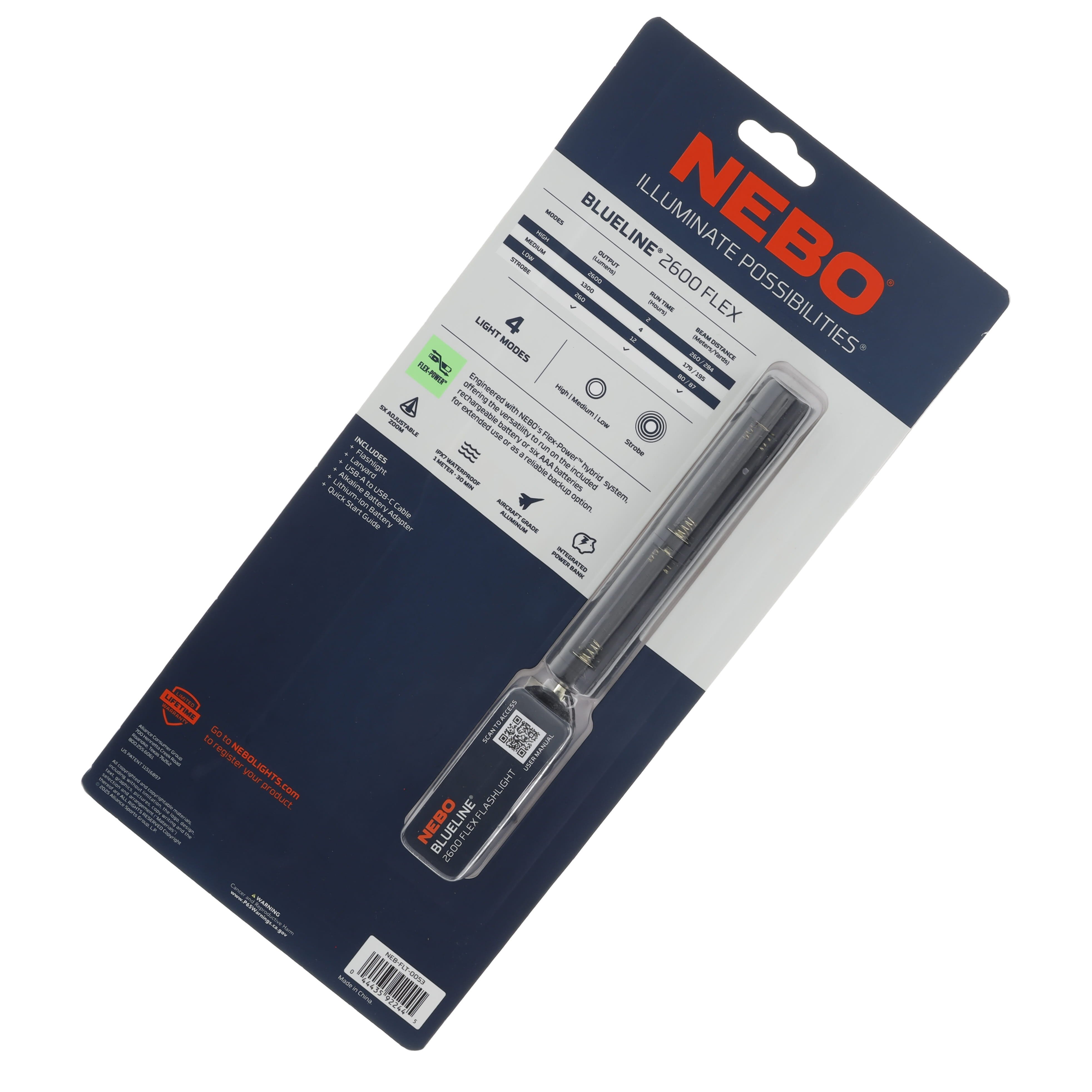 NEBO Blueline 2600 Flex Flashlight NEB-FLT-0053 View 3