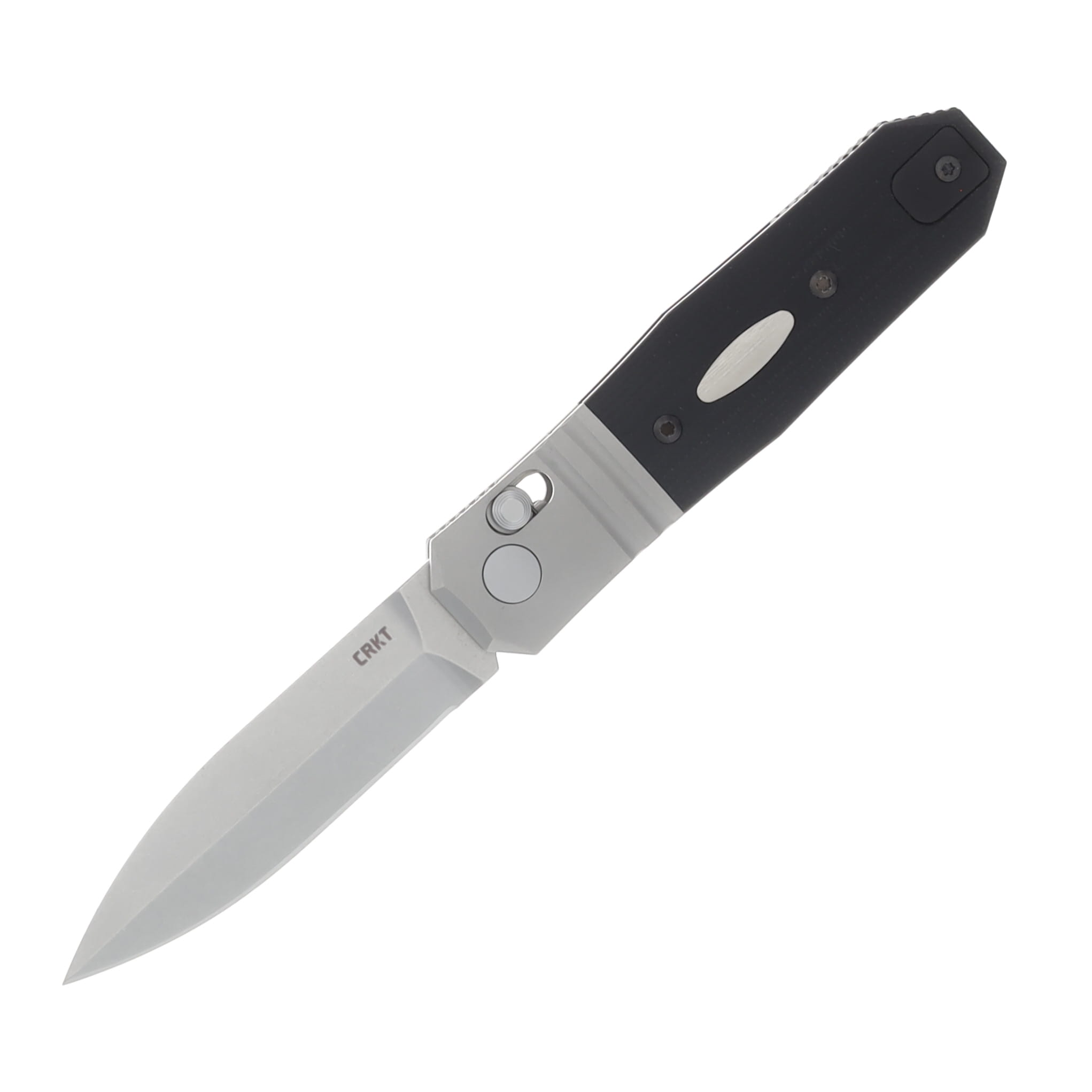 CRKT Redemption Compact 3.28 Inch Plain Stonewash Spear Point CRK550KXP View 1
