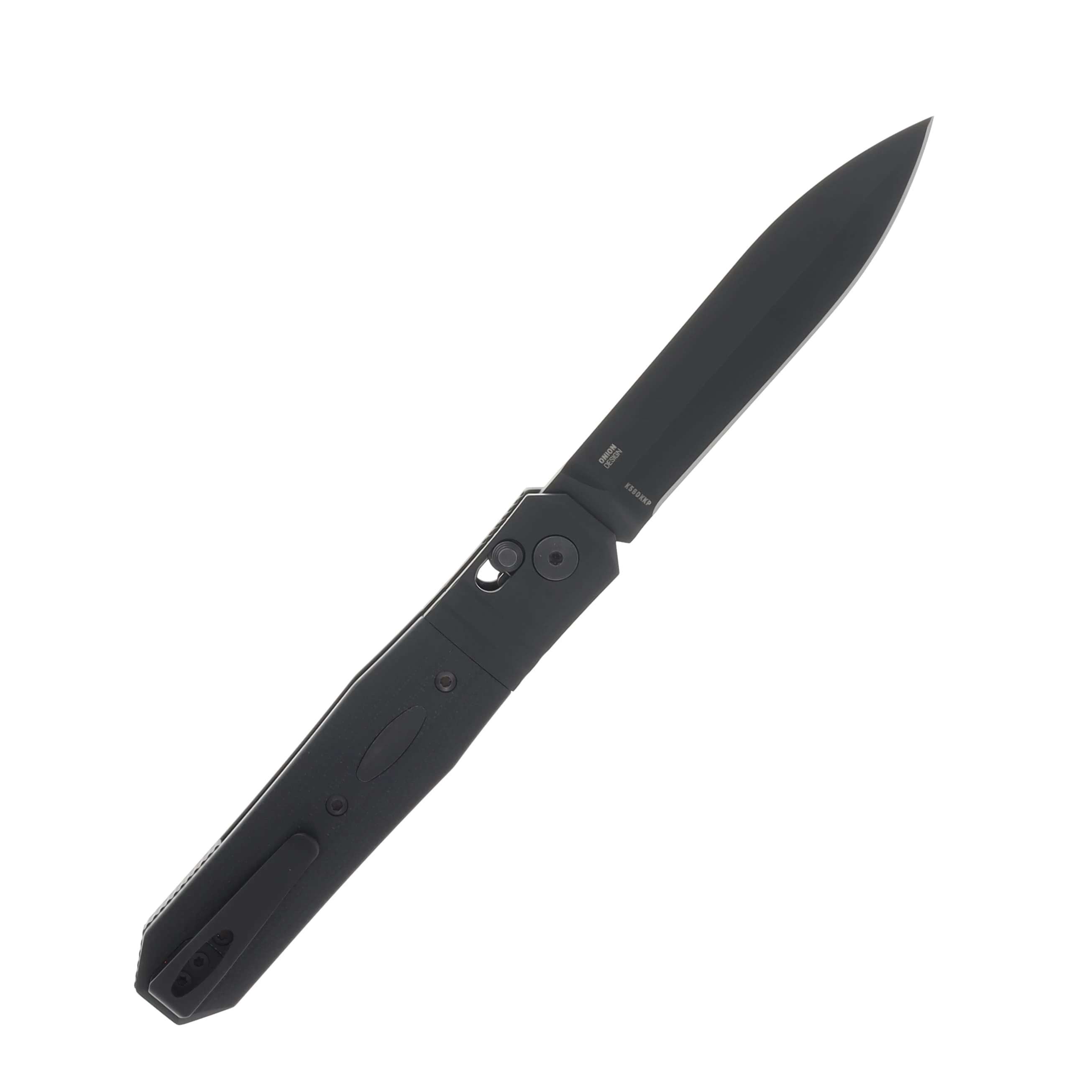 CRKT Redemption Folding Knife 4.06in Plain Black Cerakote Spear Point CRK560KKP View 2