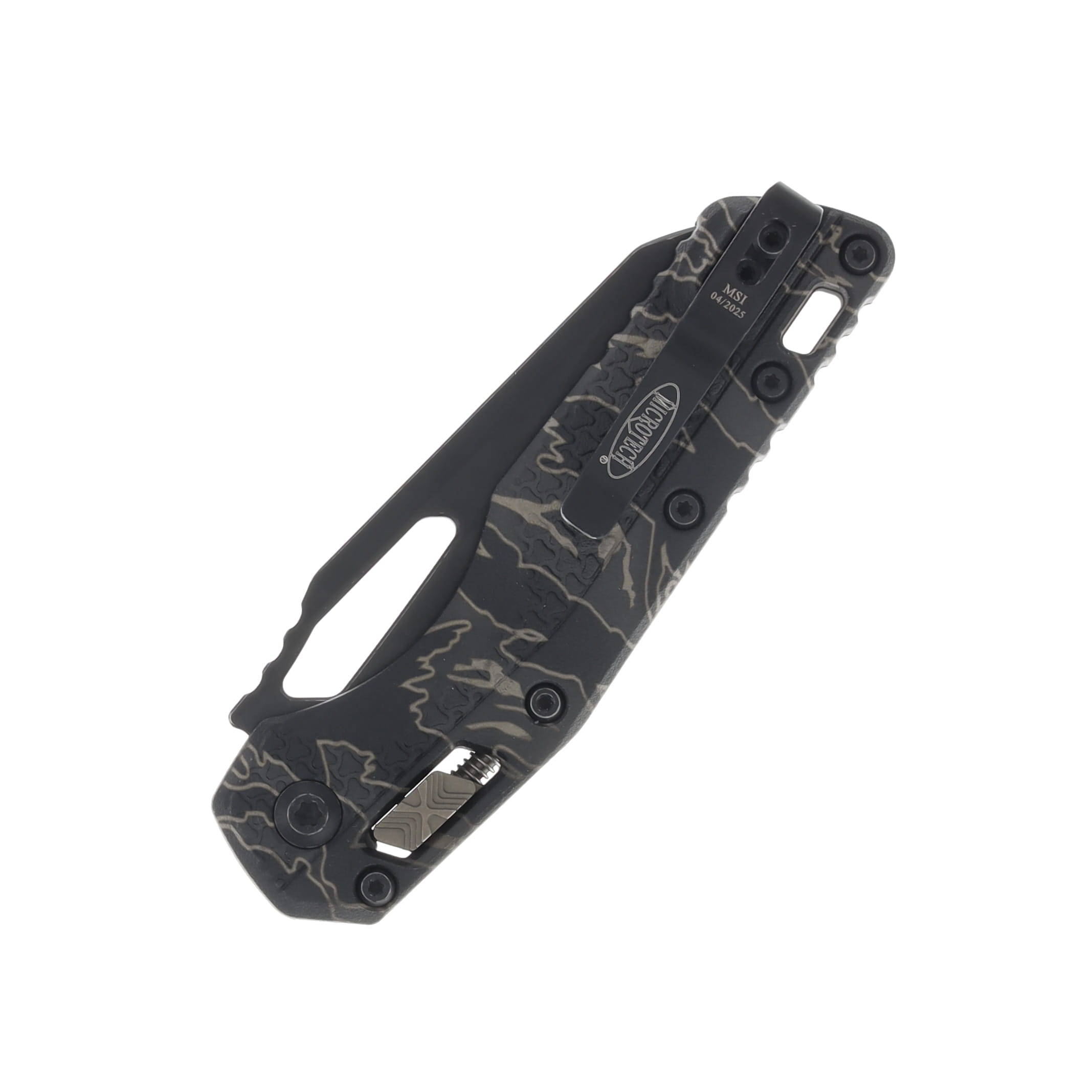 Microtech MSI RAM-LOK Folding Knife Apocalyptic Drop Point/Tiger Stripe Camo MT210T1PMNRA View 4