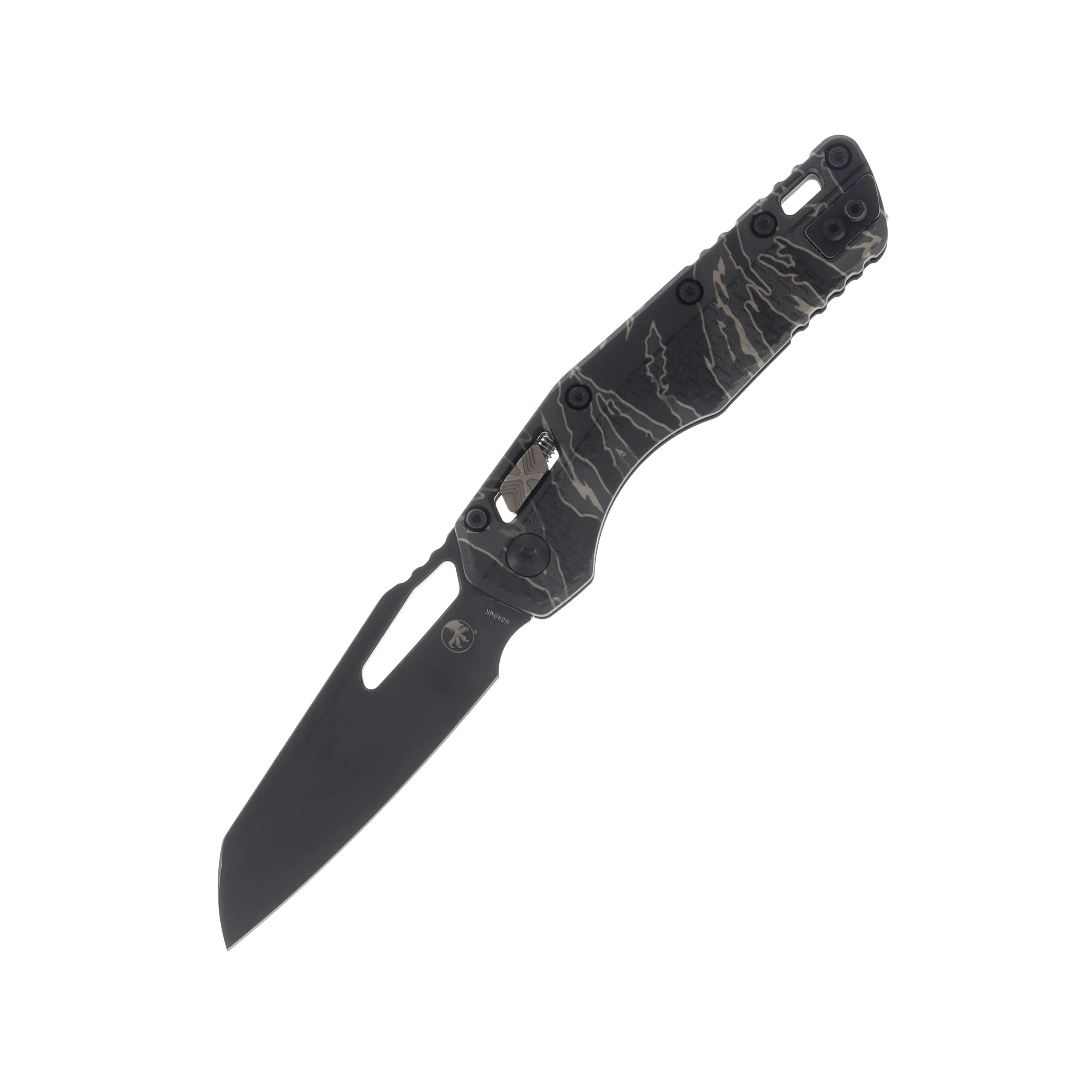 Microtech MSI RAM-LOK Folding Knife Apocalyptic Drop Point/Tiger Stripe Camo MT210T1PMNRA View 1
