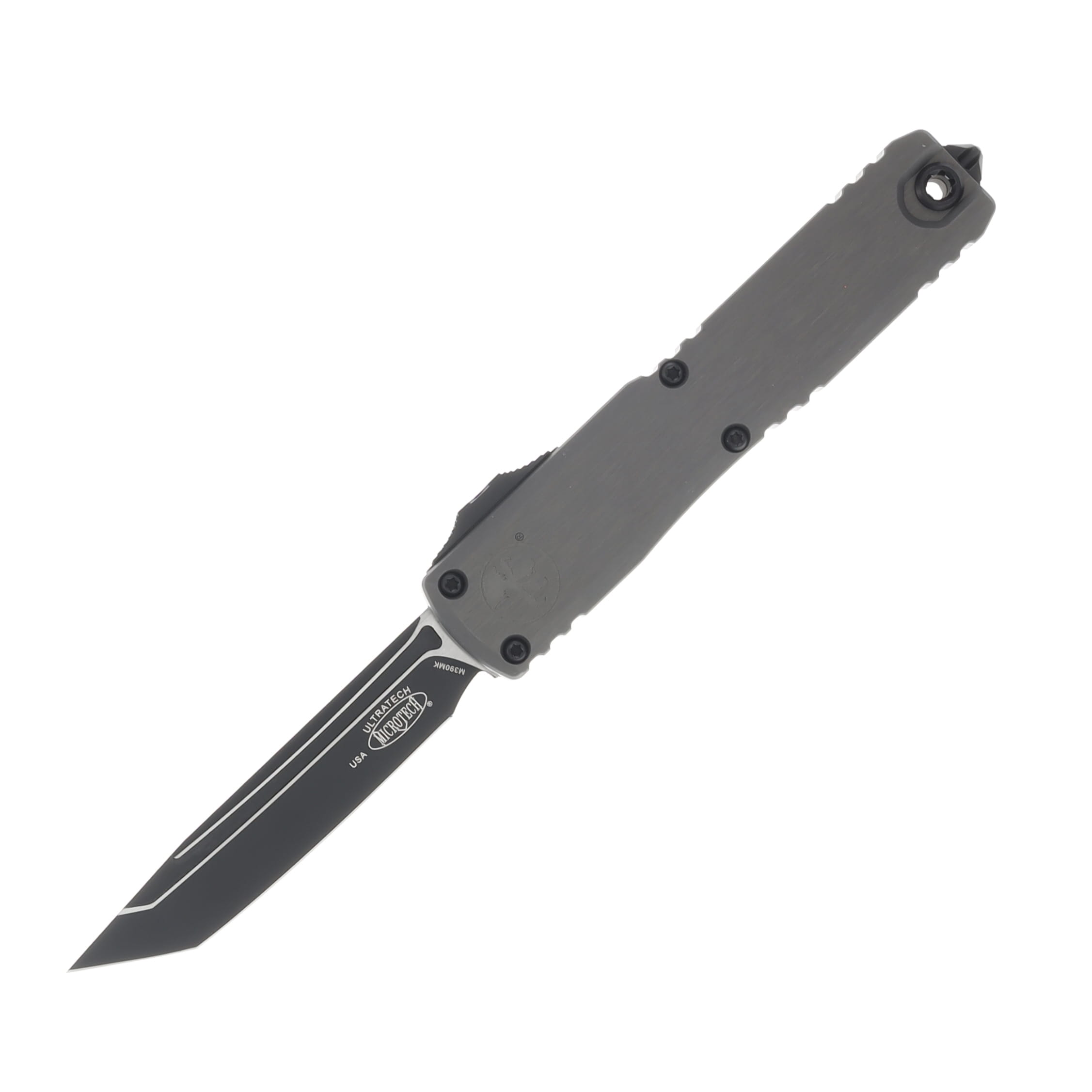 Microtech Ultratech Gen III OTF Automatic DLC Tanto/Natural Clear Aluminum AUMT11231NC View 1