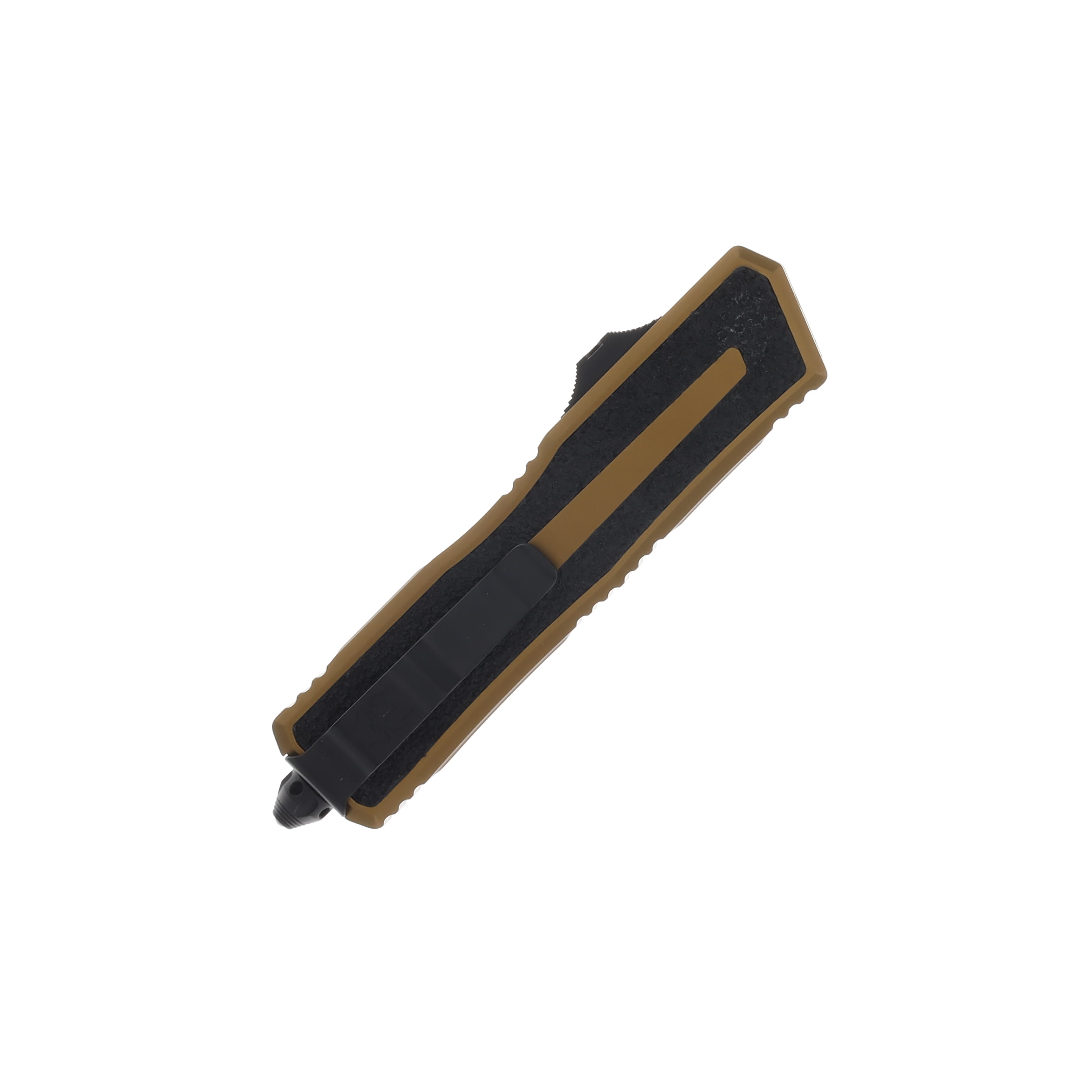 Microtech Scarab II Gen III D/E OTF Knife Tan 3.95in Black Drop Point AUMT11801TA View 3