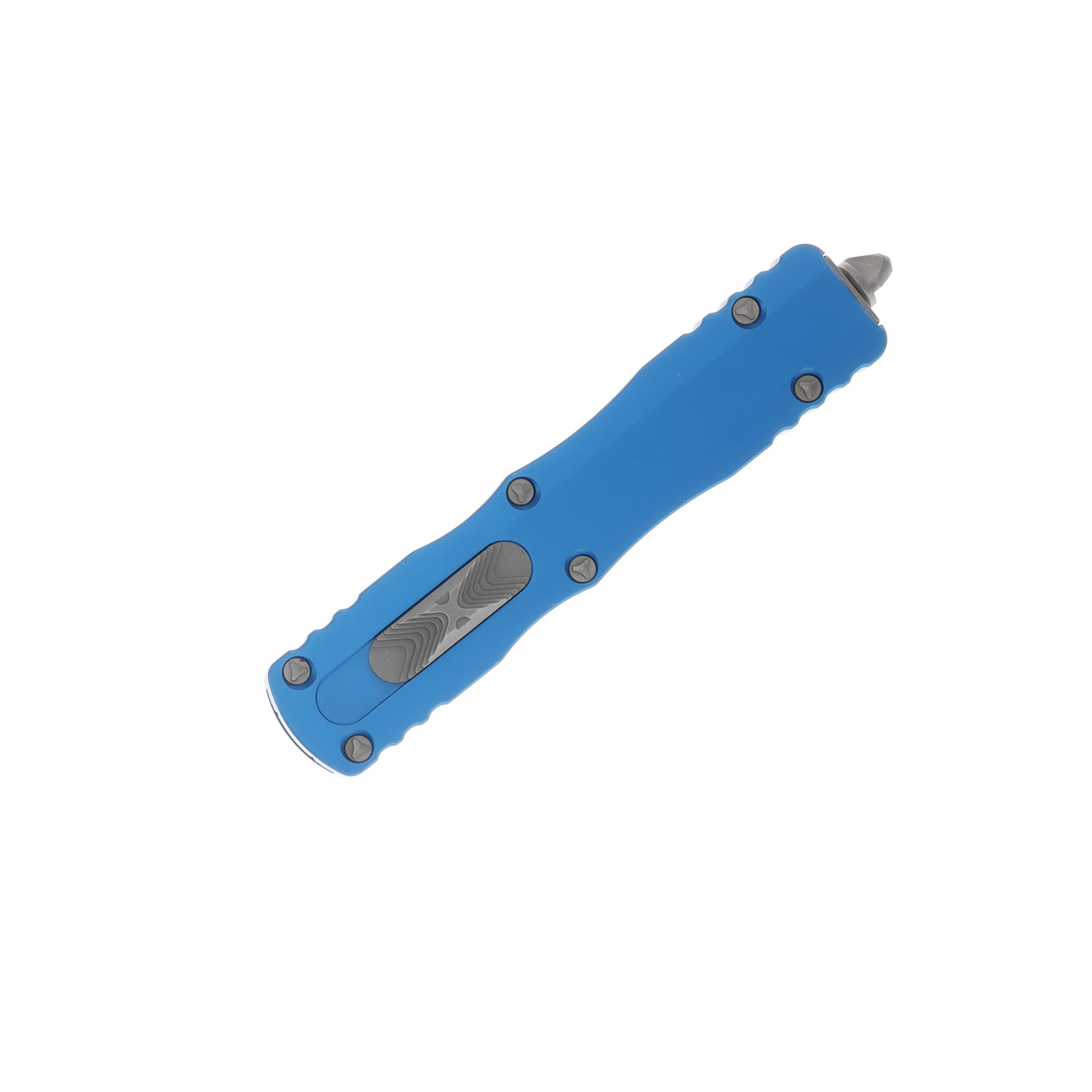 Microtech Dirac Delta OTF Automatic Knife Stonewash Apocalyptic Dagger/Blue AUMT22710APBL View 3