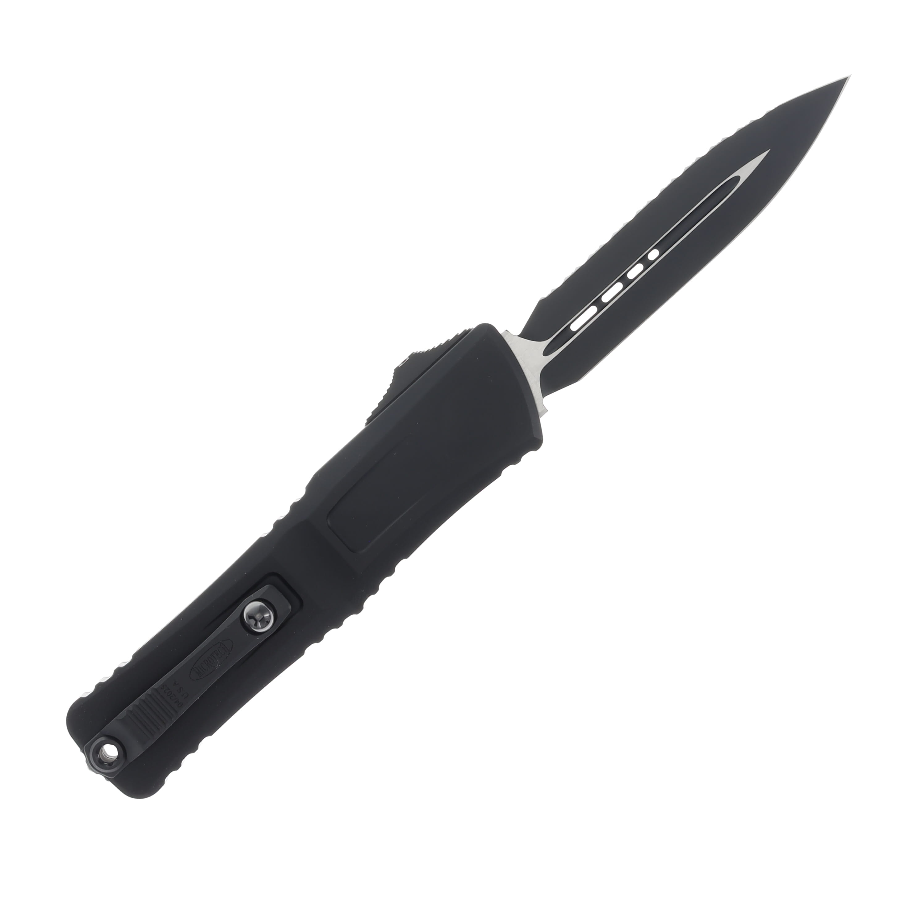 Microtech Combat Troodon OTF Automatic Knife Gen III Tactical Full Serrated Dagger AUMT11423T View 2
