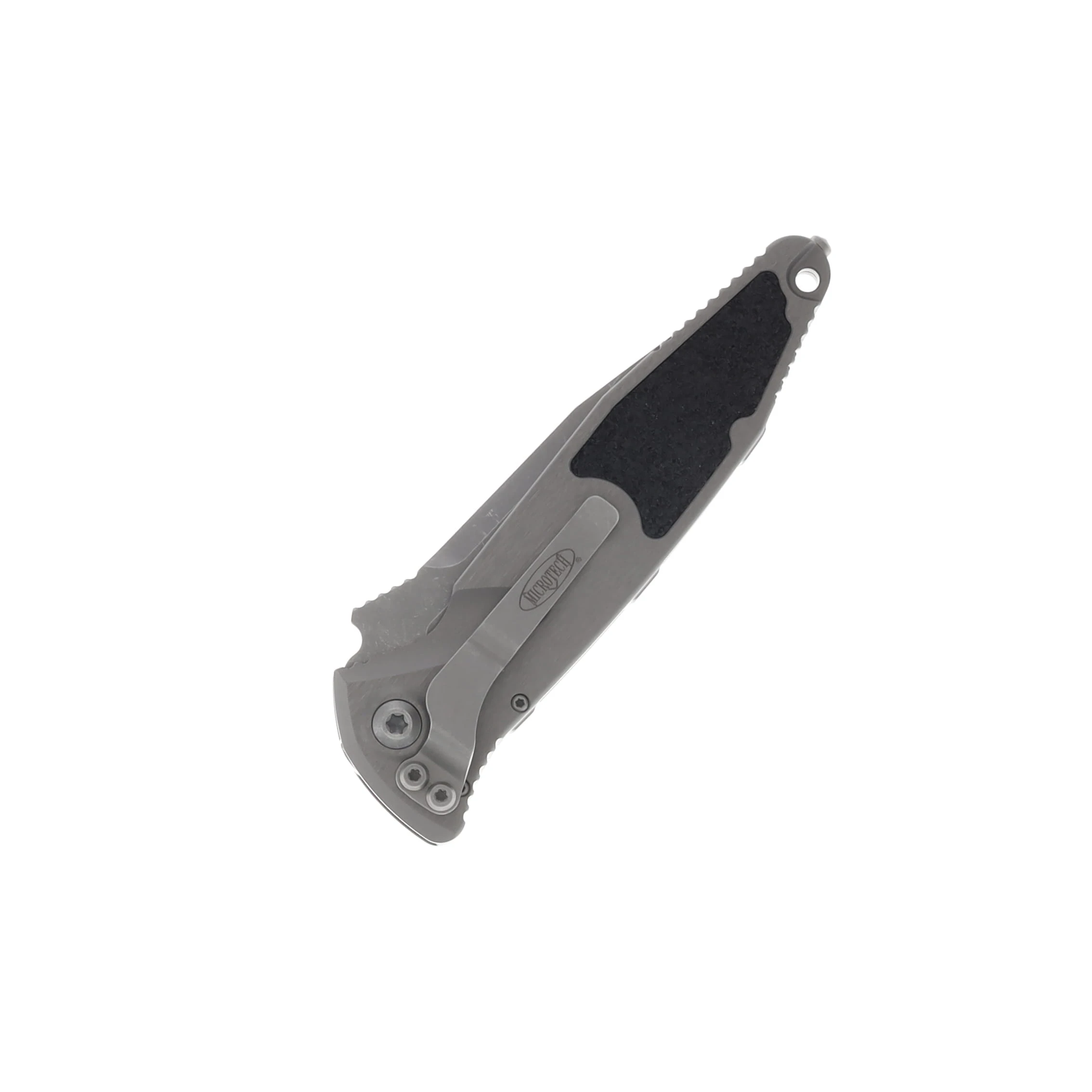 Microtech SOCOM Elite Automatic Knife Apocalyptic Half Serrated/Natural Clear Aluminum AUMT160A11APNC View 2
