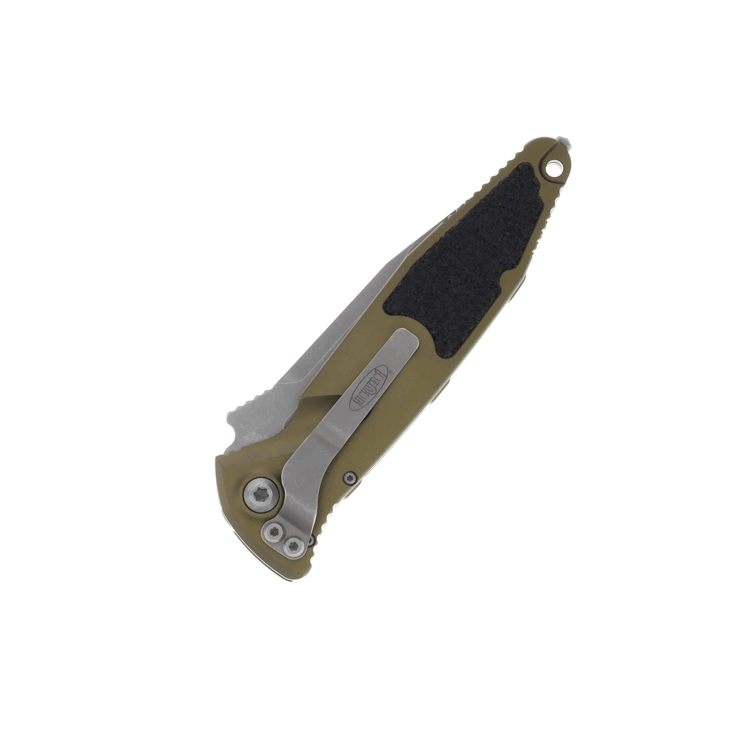 Microtech SOCOM Elite Automatic Knife Apocalyptic Half Serrated/OD Green AUMT160A11APOD View 3