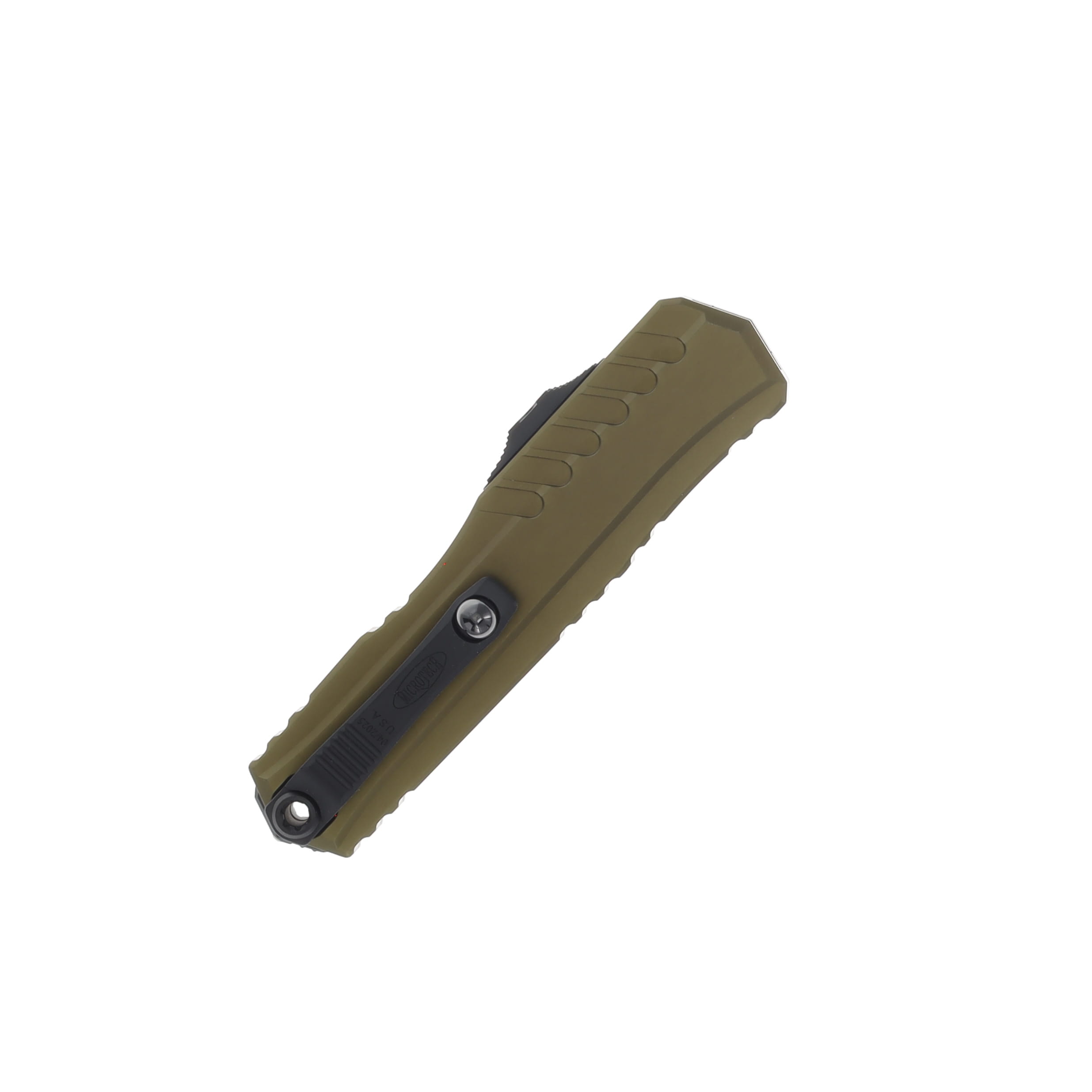Microtech Cypher II OTF Automatic Knife Half Serrated Black Dagger/OD Green AUMT12422OD View 3