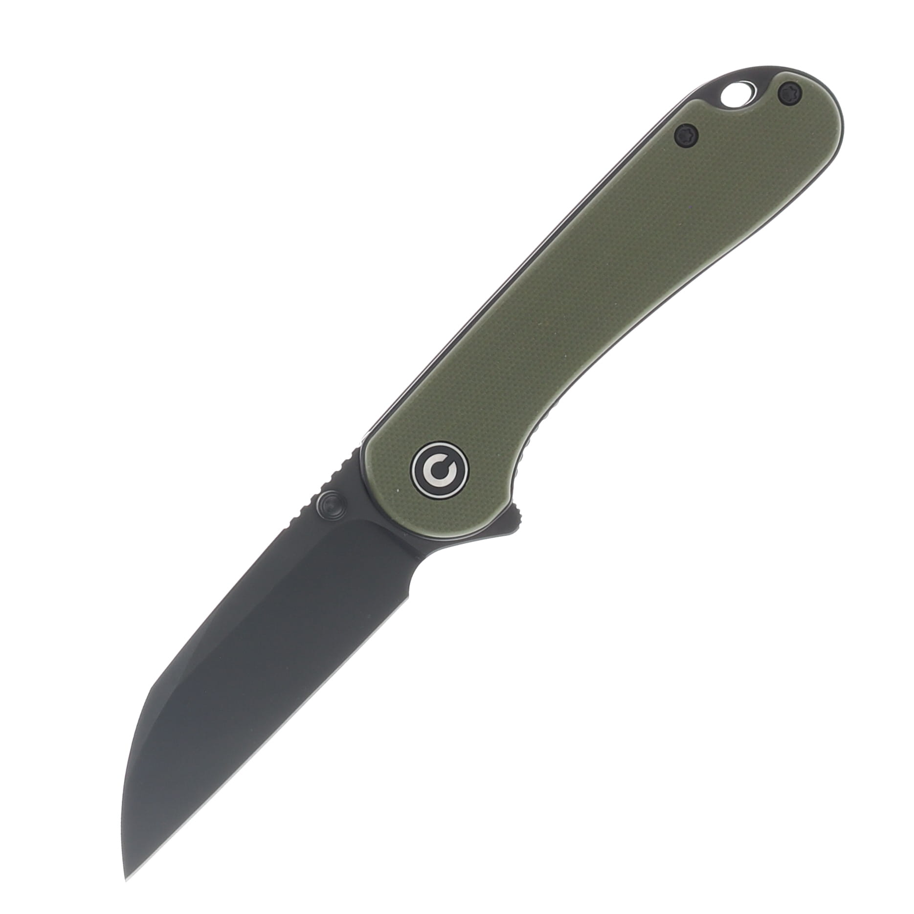 CIVIVI Elementum Folding Knife OD Green 2.97in Plain Black Wharncliffe C18062AF-2 View 1
