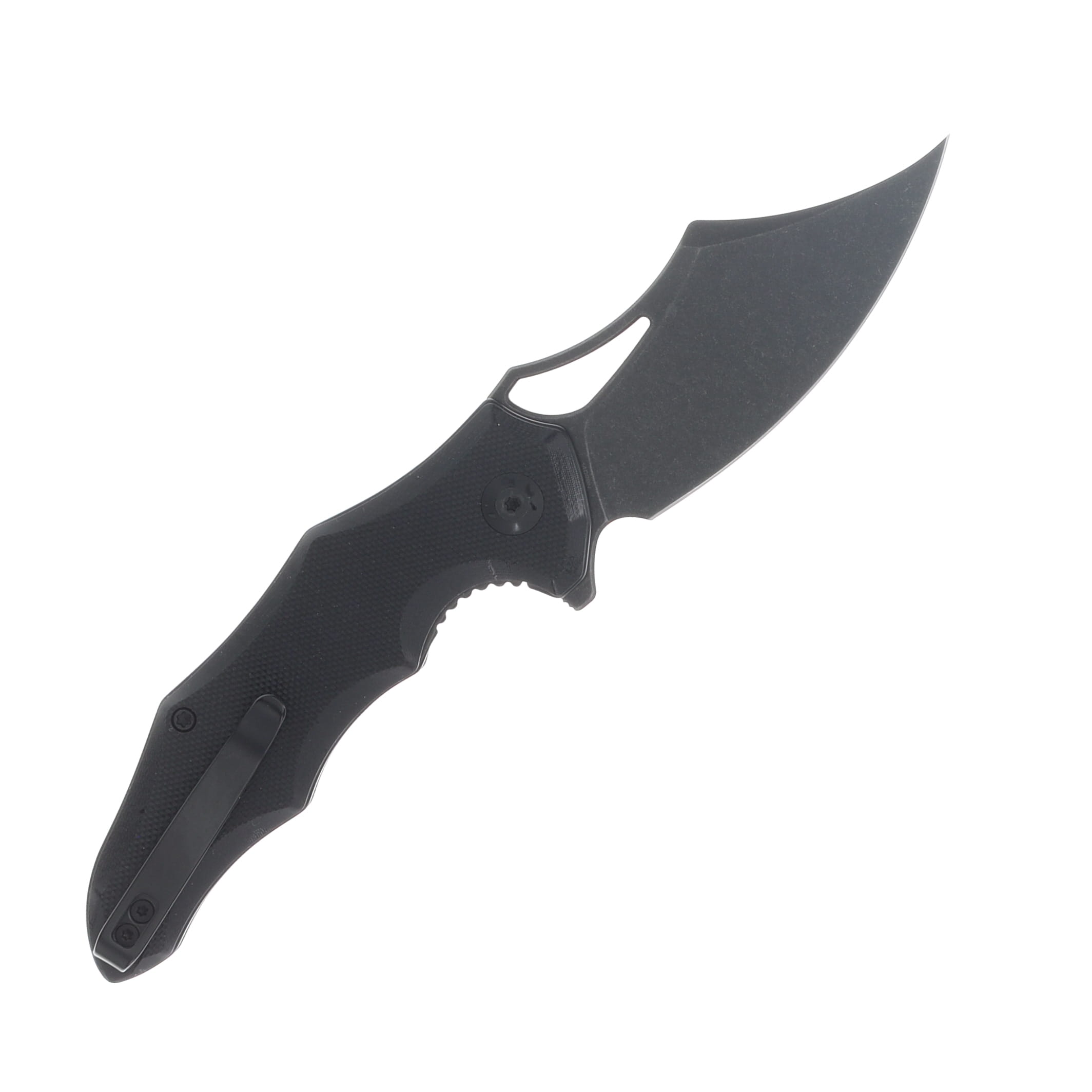 CIVIVI Chiro Folding Knife 3.1 Inch Plain Black Stonewash Clip Point C23046-1 View 2