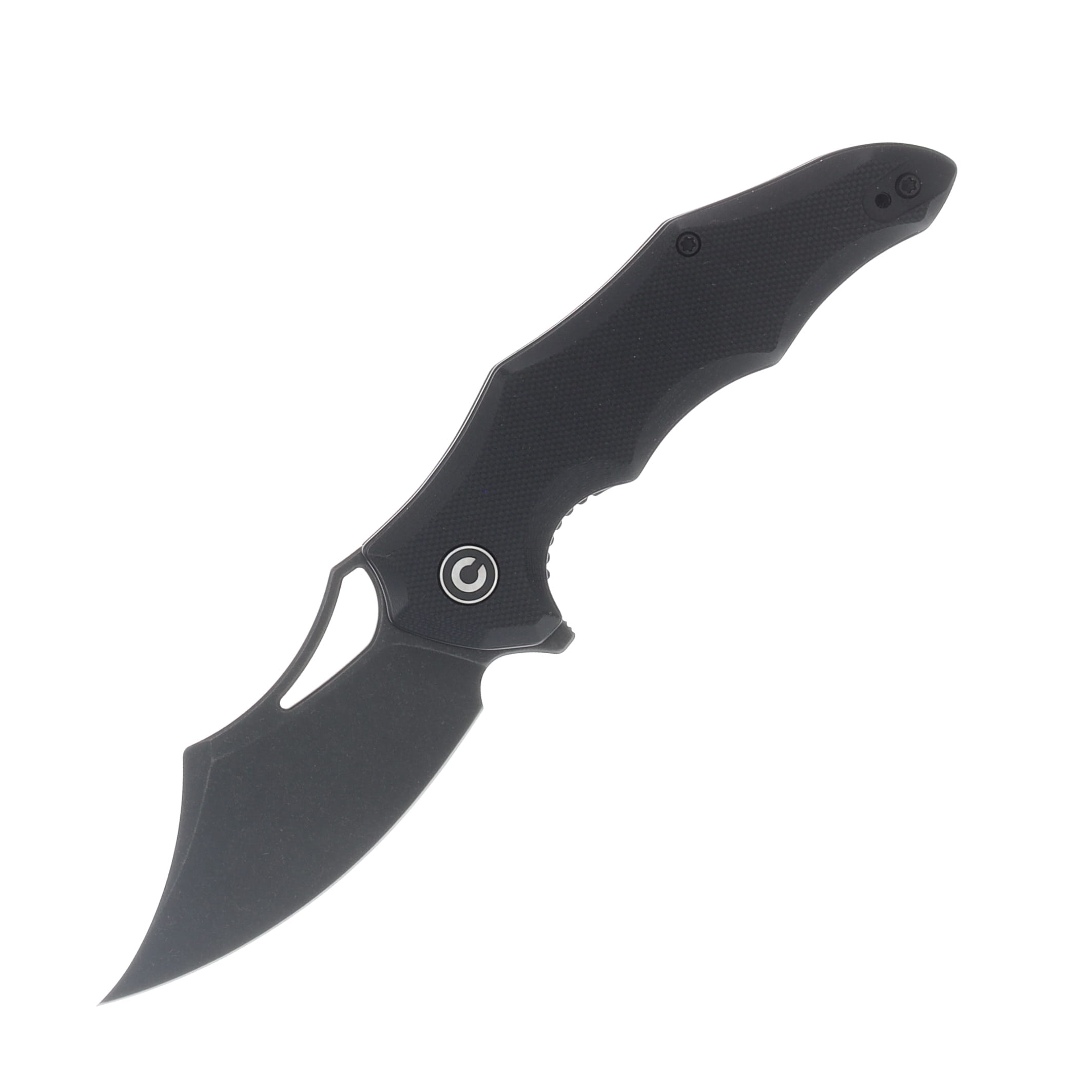 CIVIVI Chiro Folding Knife 3.1 Inch Plain Black Stonewash Clip Point C23046-1 View 1