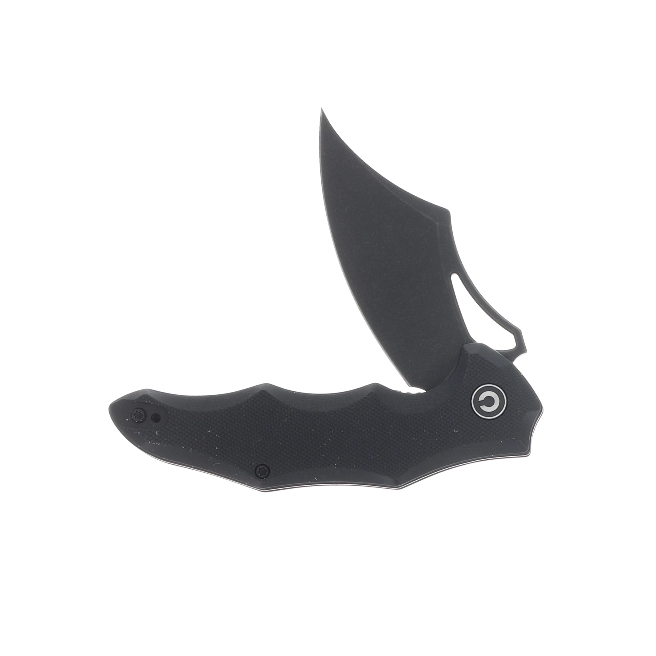 CIVIVI Chiro Folding Knife 3.1 Inch Plain Black Stonewash Clip Point C23046-1 View 3