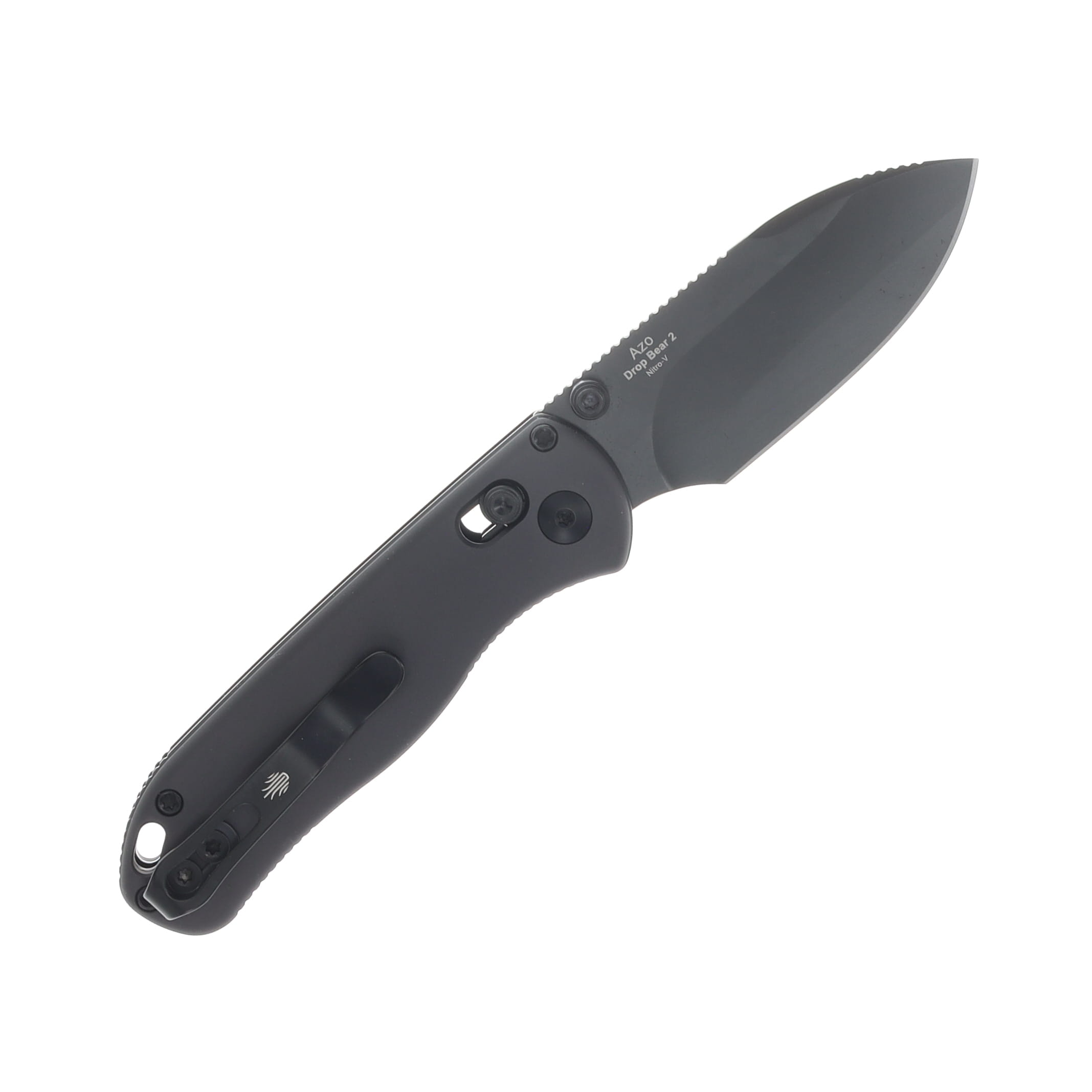 Kizer Drop Bear 2 Gray Aluminum 2.84 Inch Plain Black Drop Point V3619.2KD2 View 2