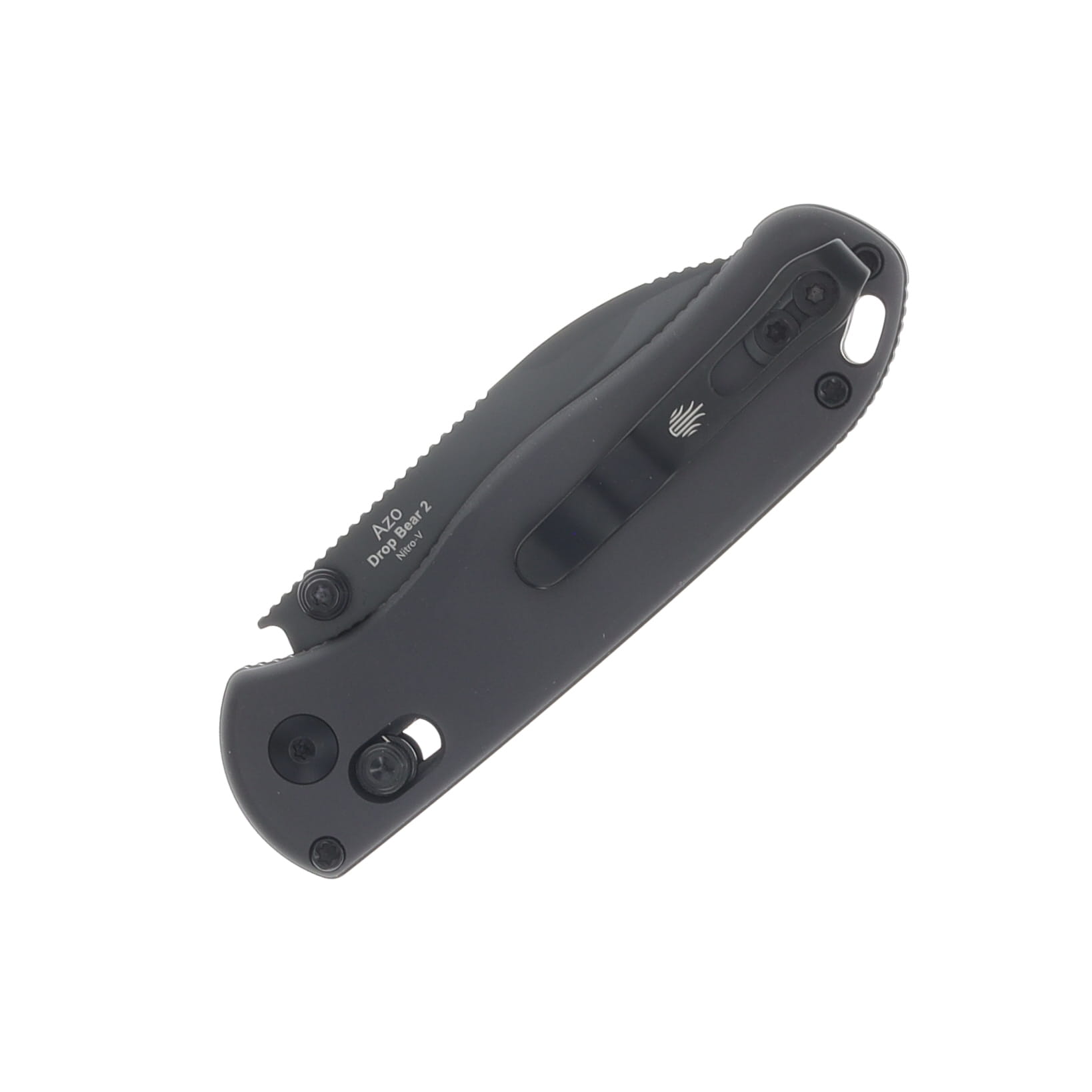 Kizer Drop Bear 2 Gray Aluminum 2.84 Inch Plain Black Drop Point V3619.2KD2 View 5