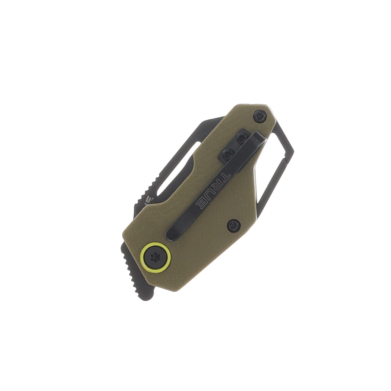 TRUE Berm Keychain Knife Coyote G10 1.5in Black Modified Clip Point Blade TRU-FMK-0019 View 4