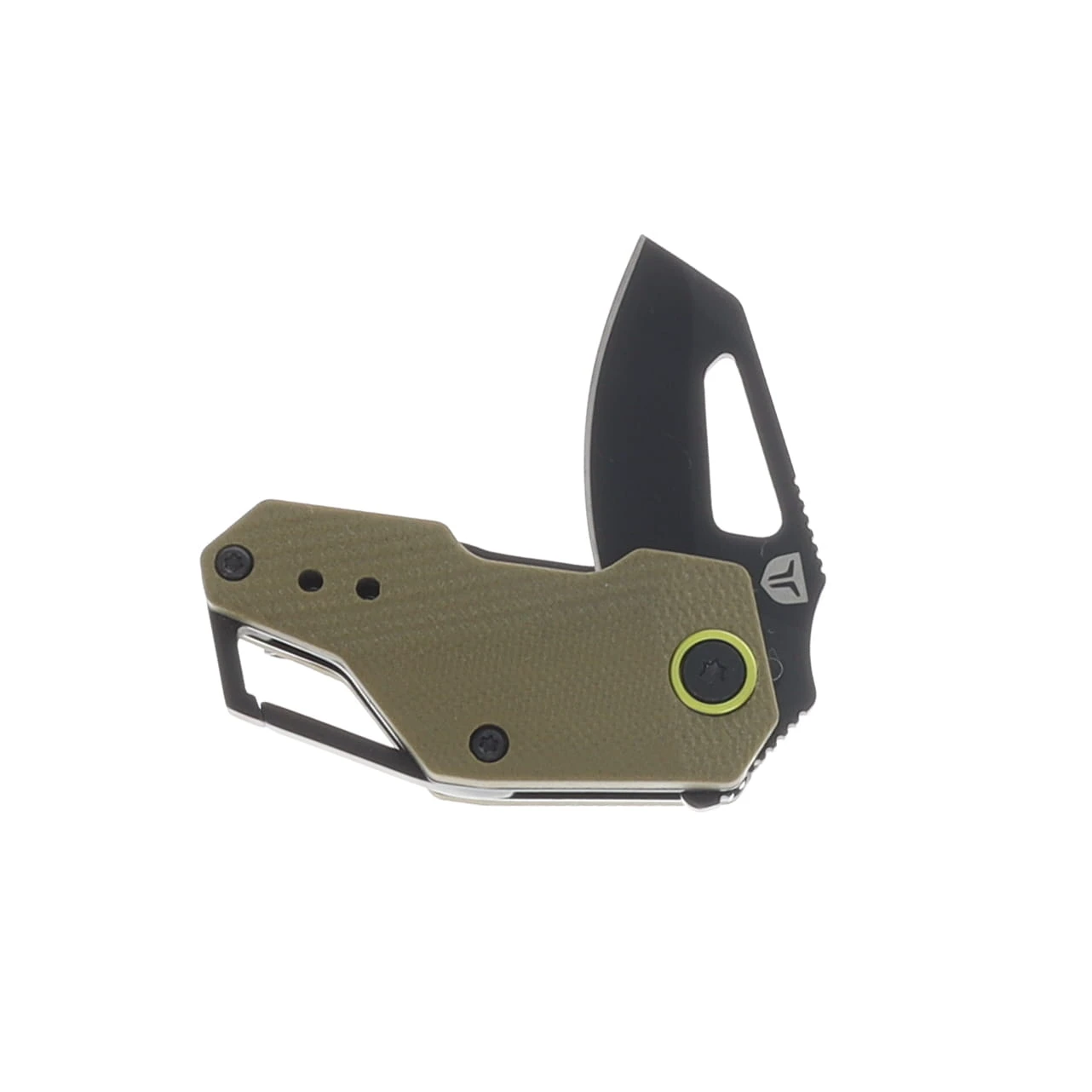 TRUE Berm Keychain Knife Coyote G10 1.5in Black Modified Clip Point Blade TRU-FMK-0019 View 3