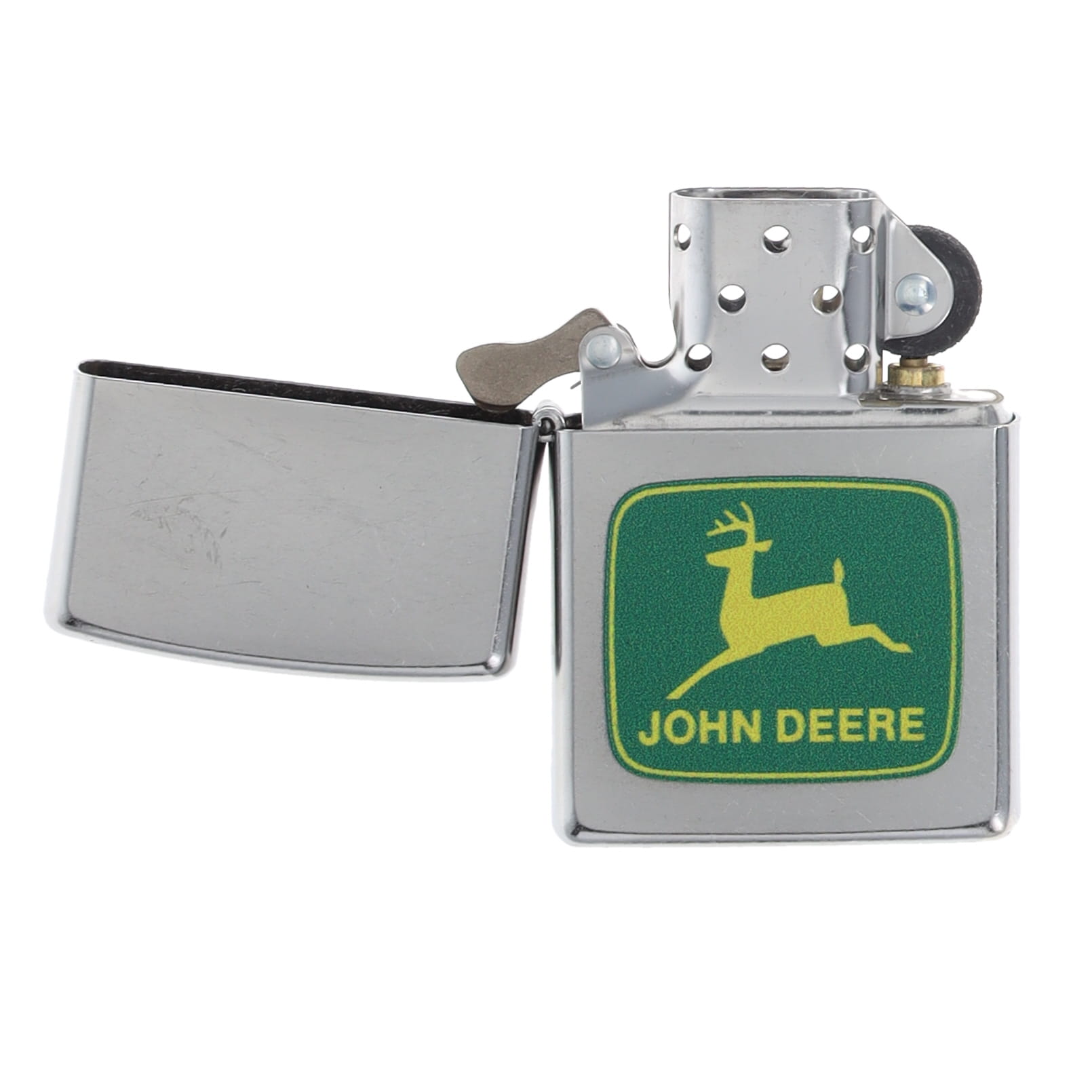 Zippo Lighter John Deere Leaping Deer Design Street Chrome ZP46764 View 2